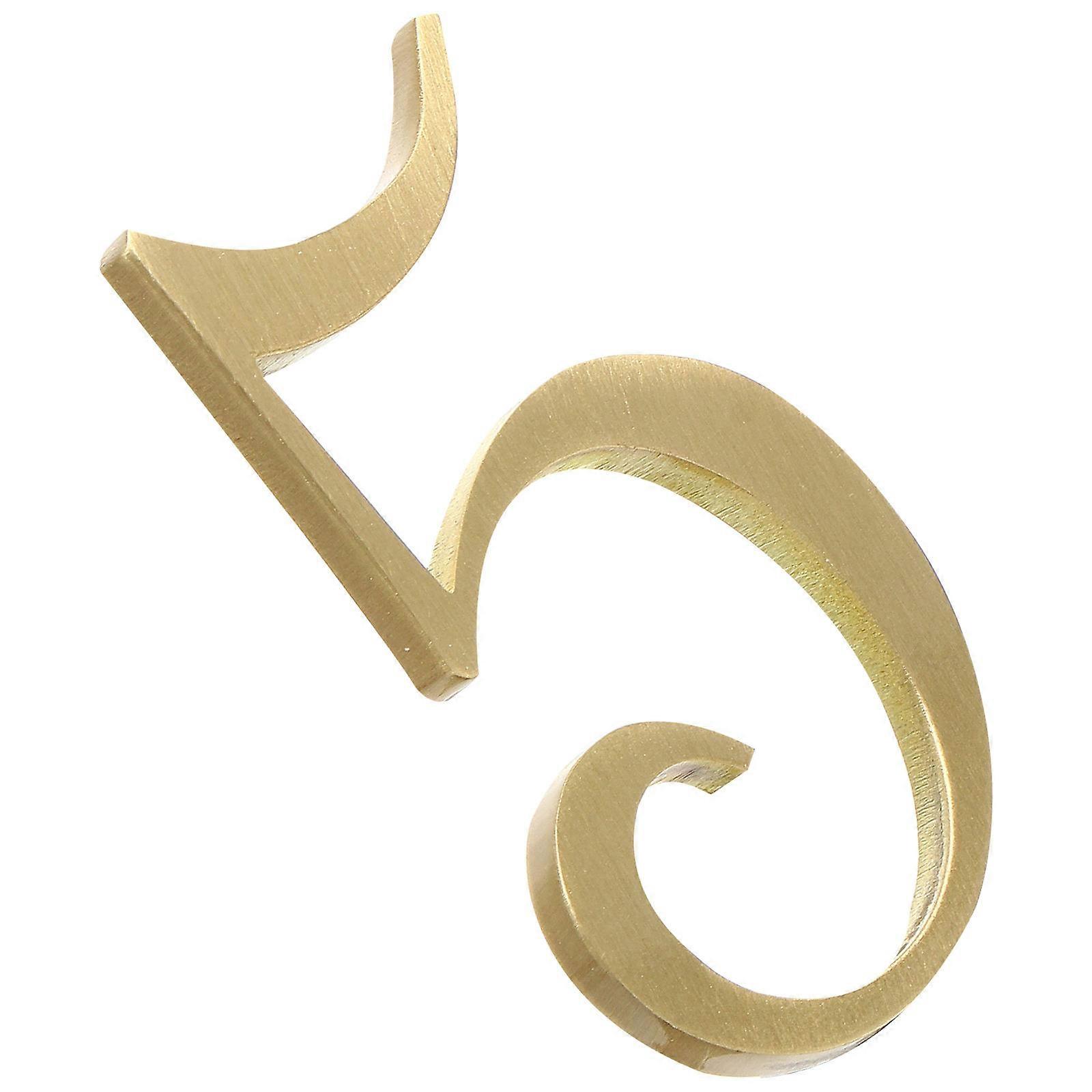 Copper Door Number for Mailbox Number 1Pcs Golden Strong Decorative Sign