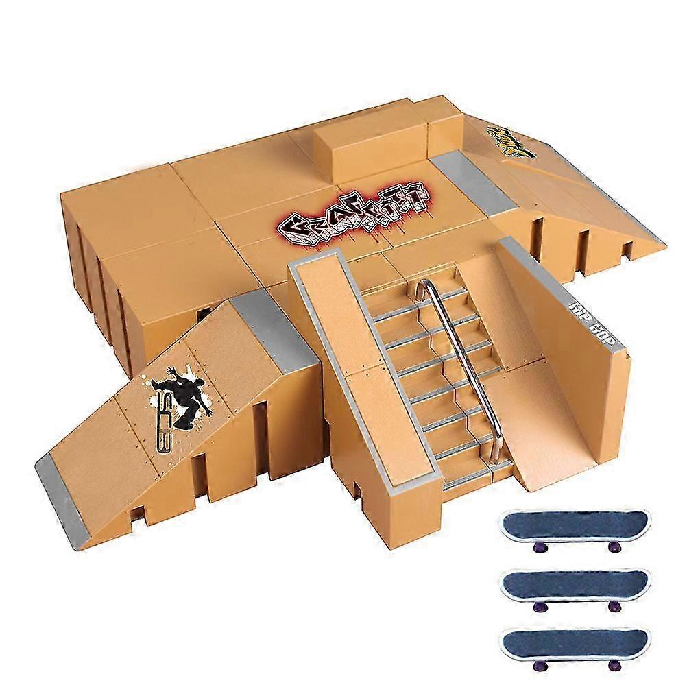 Finger skateboard park kit, suitable for park training props 2025
