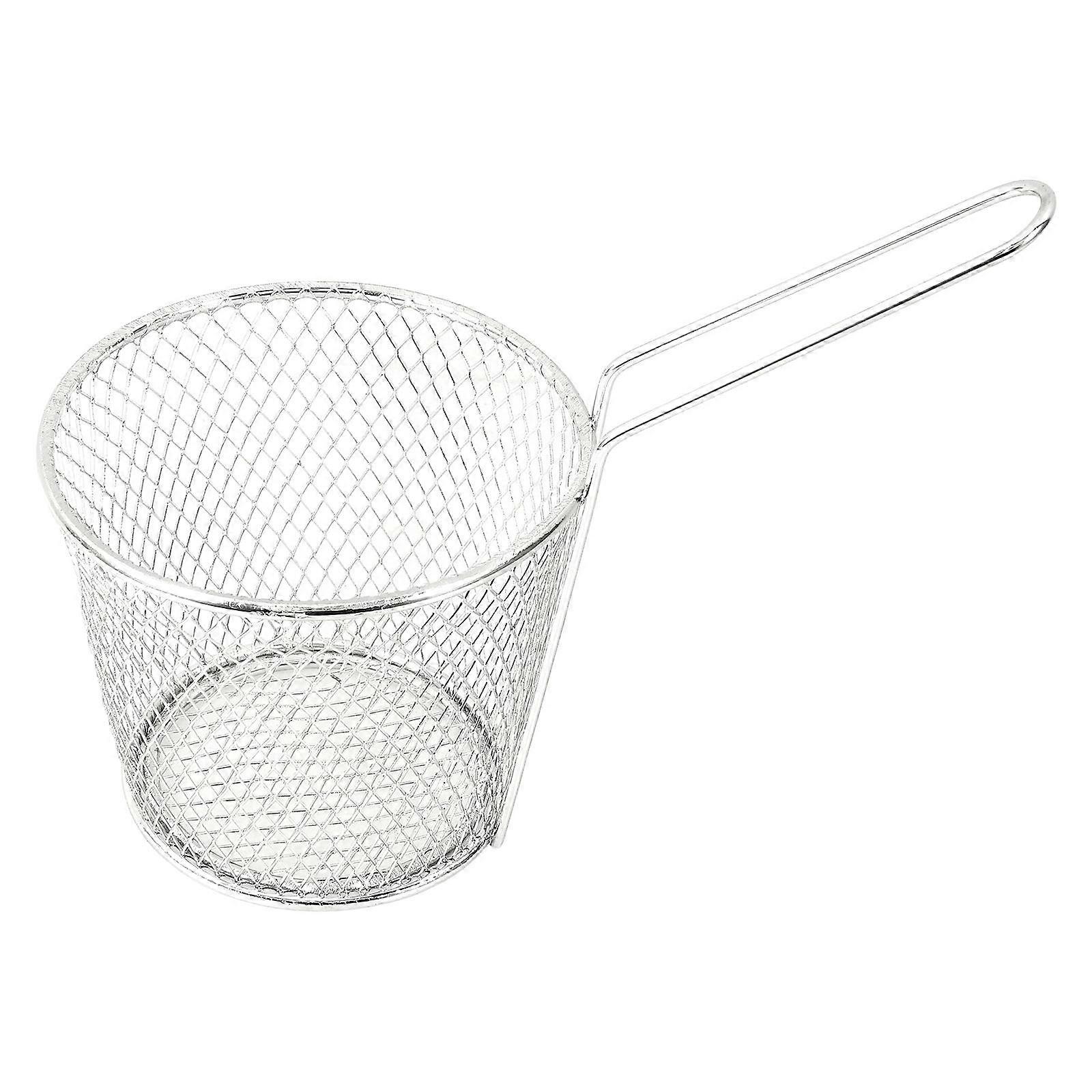 Frying Basket with Handle Metal Frying Basket 2Pcs for Kitchen Use