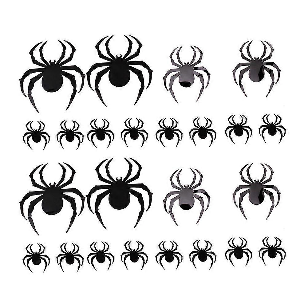 Halloween Wall Stickers Spider Decorative for Party 48Pcs Set