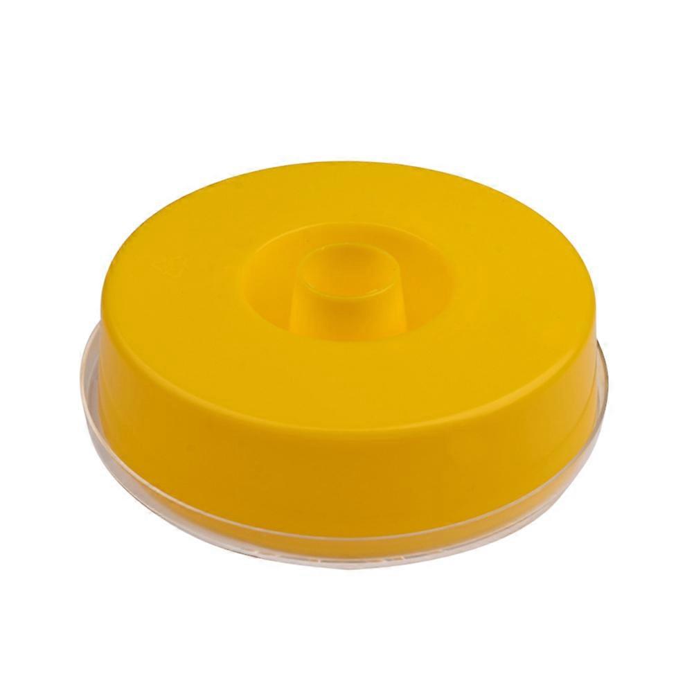 Beekeeping Tool Yellow Plastic Bee Feeder Bowl for Feeding 3Pcs