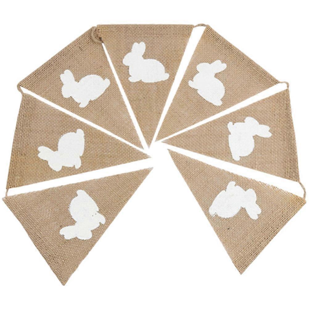 Easter Party Decor 5Pcs Decorative Rectangular Garland Banner For Spring Celebrations