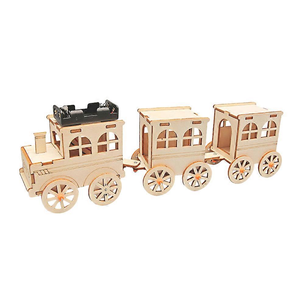 3Pcs Wooden Train Building Set For Kids Enhancing Logical Thinking Occasions Birthday Safe Play Smooth Edges Easy Assembly