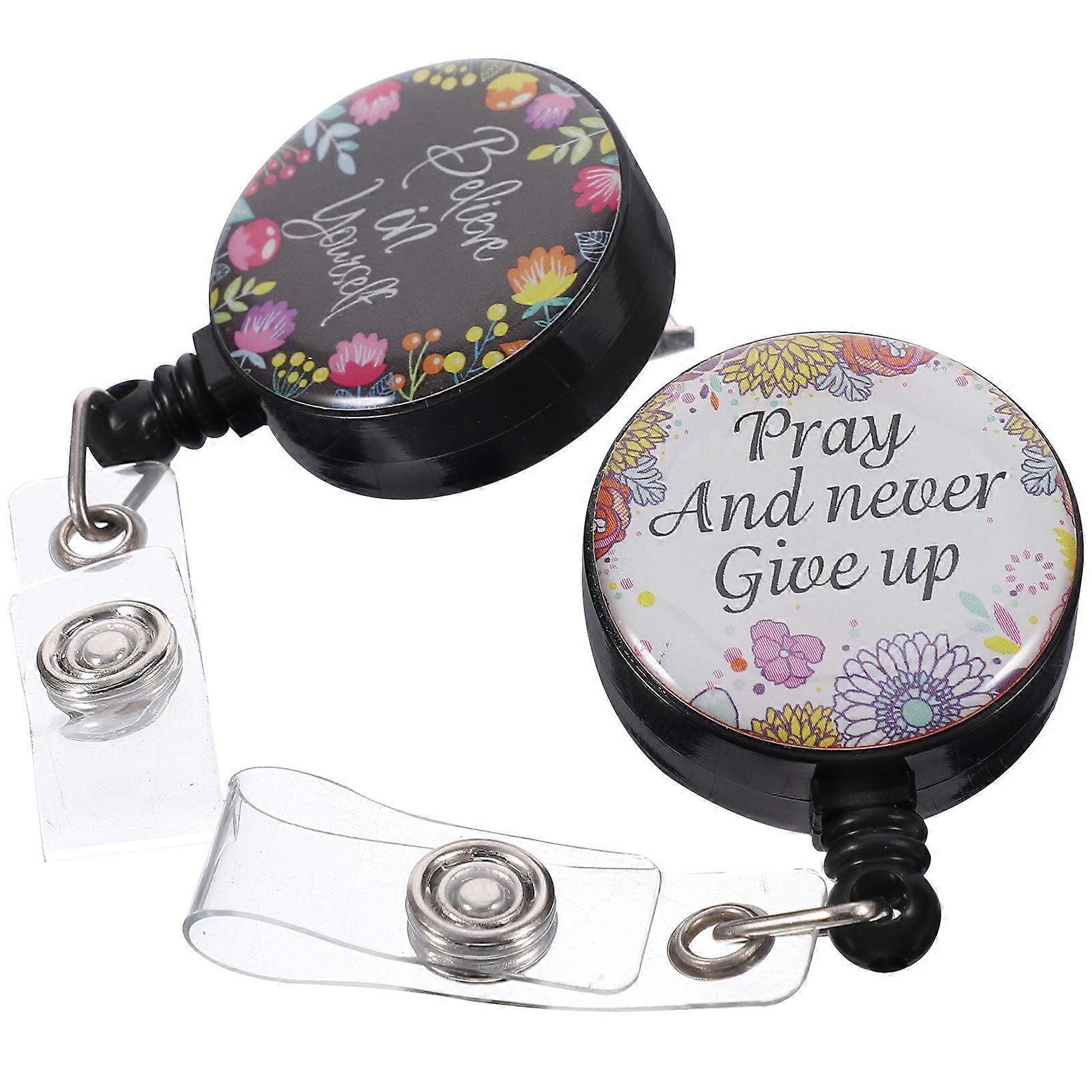 Reusable Badge Reel Holder For Professional Workers .2X1.2X1.6in Assorted Color Convenient 8Pcs