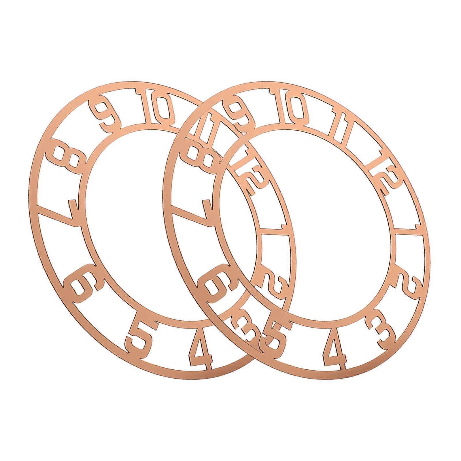 Acrylic Mirror Clock Face for Wall Decoration 6Pcs Round Clock Dial with Arab Numbers