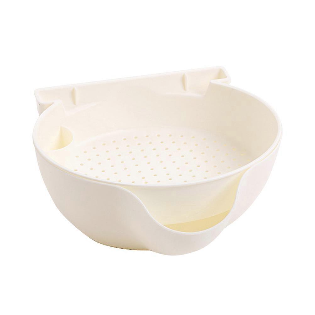 Candy Dish for Kitchen Use 3Pcs Beige Double Layer Fruit Bowl