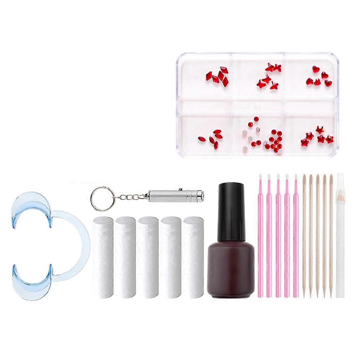 Dental drill tooth decoration set DIY tool Red
