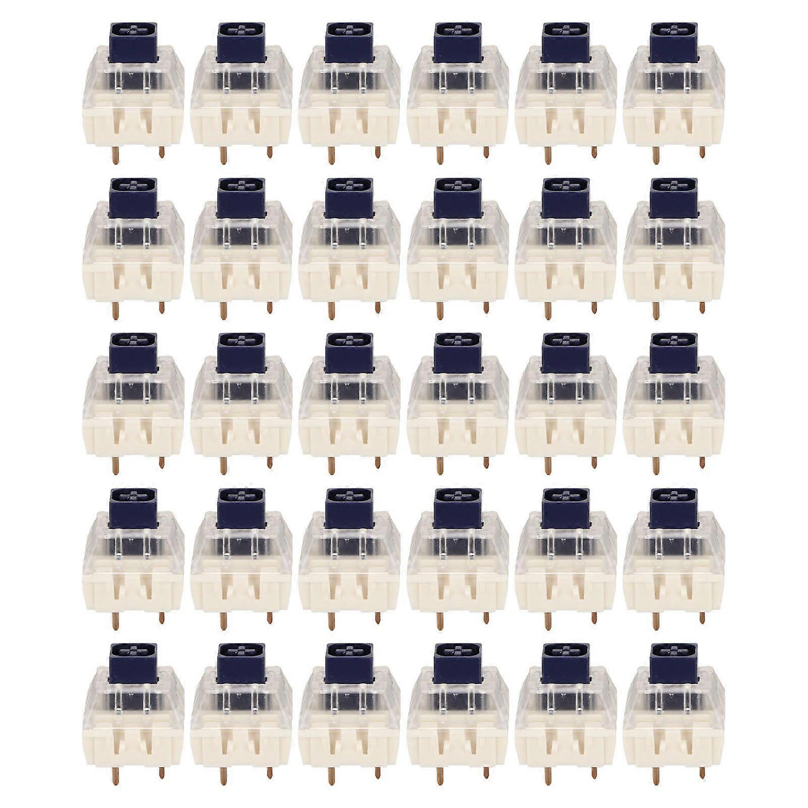 30pcs Mechanical Keyboard Switches Waterproof Backlight DIY Keyboard Switch for Customizing Keyboards Dark Blue Switch