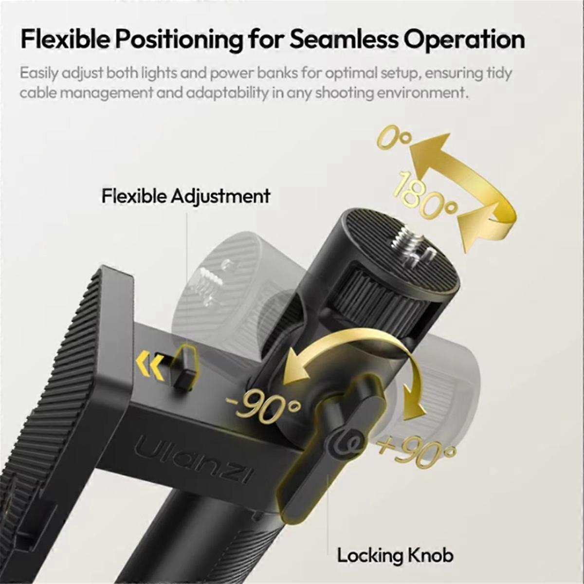 AL06 Adjustable Light Handle Grip Stand with Power Mount Angle for Fill Light COB Light Air Tube Li
