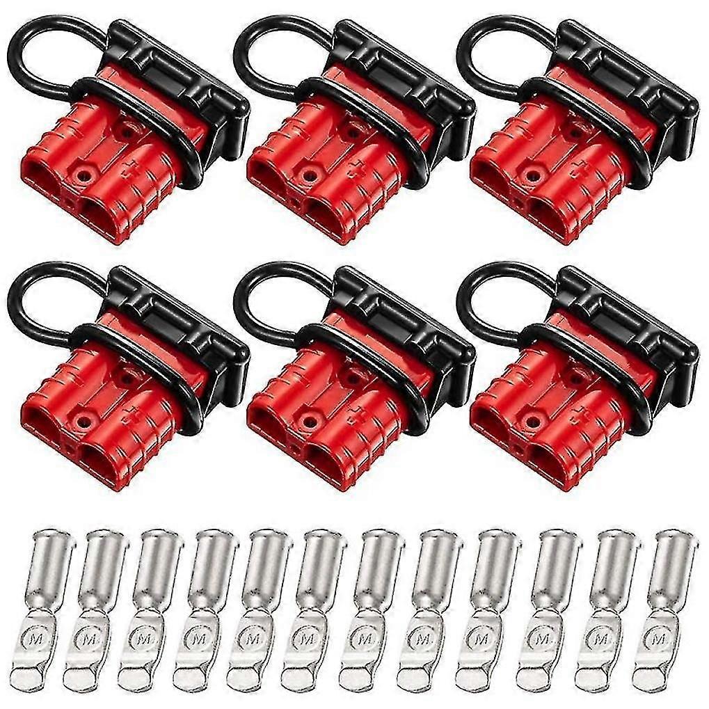 6 Sets 6-10 Gauge Battery Quick Connector 50a 12-36v Battery Plug A