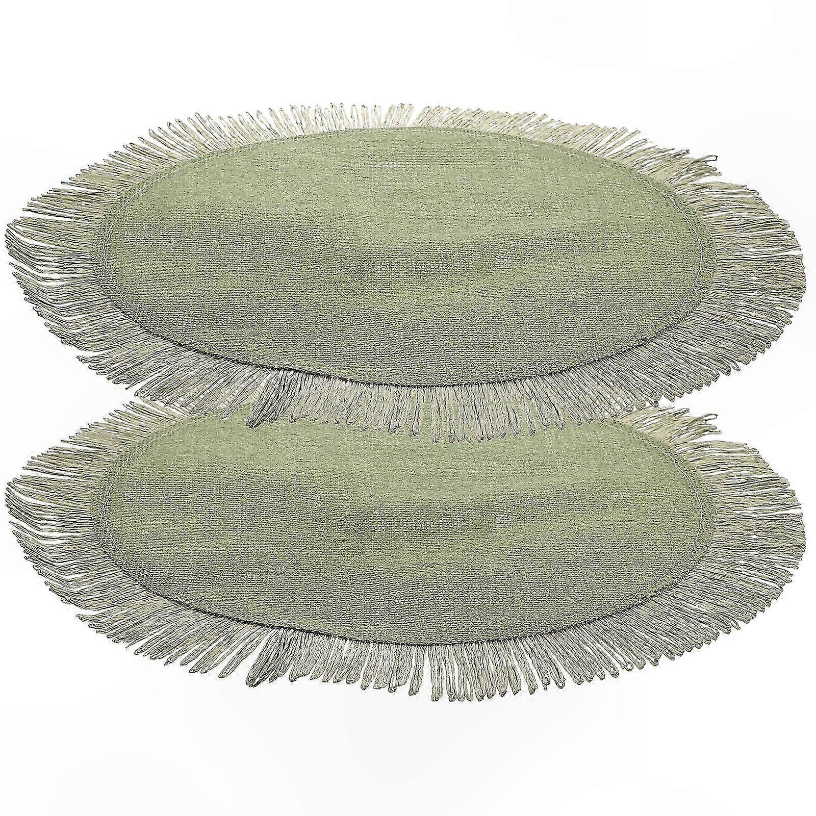 Round Woven Table Mats for Dining Protection in Cafe and Restaurant Settings 15.72 Inch 2 Pieces