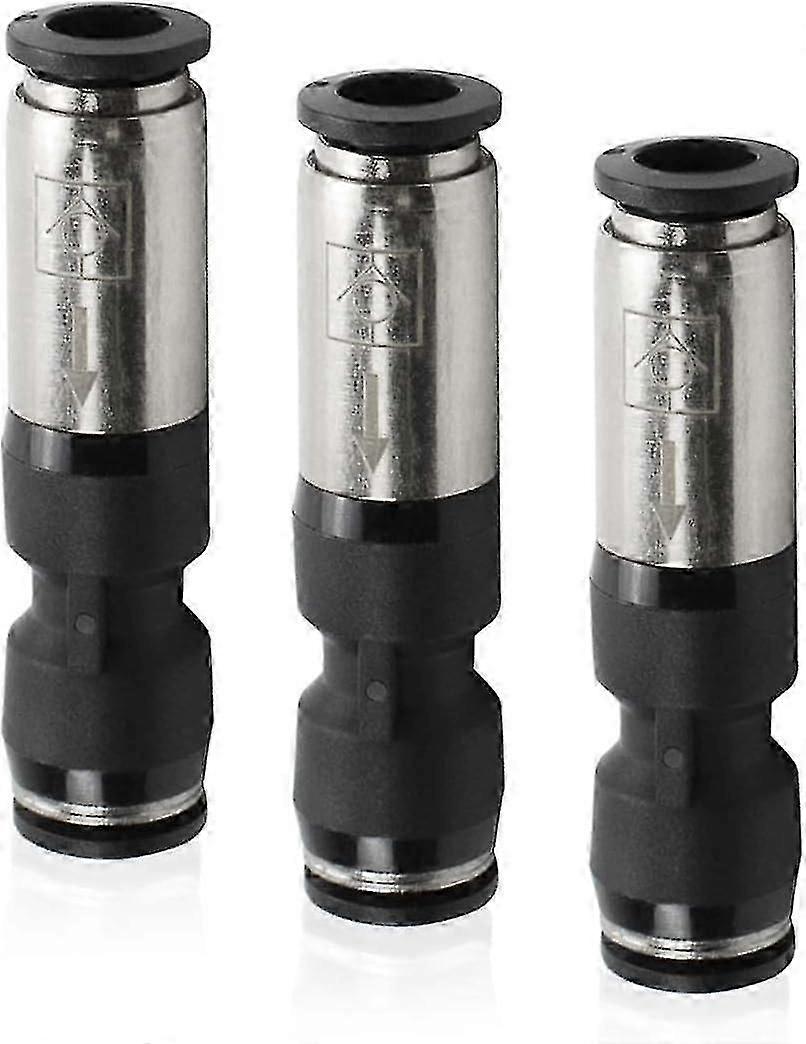 3 pcs 6mm Straight One Way Flow Pneumatic Check Valve, Push to Connect Air Tube Fitting for Air Compressor