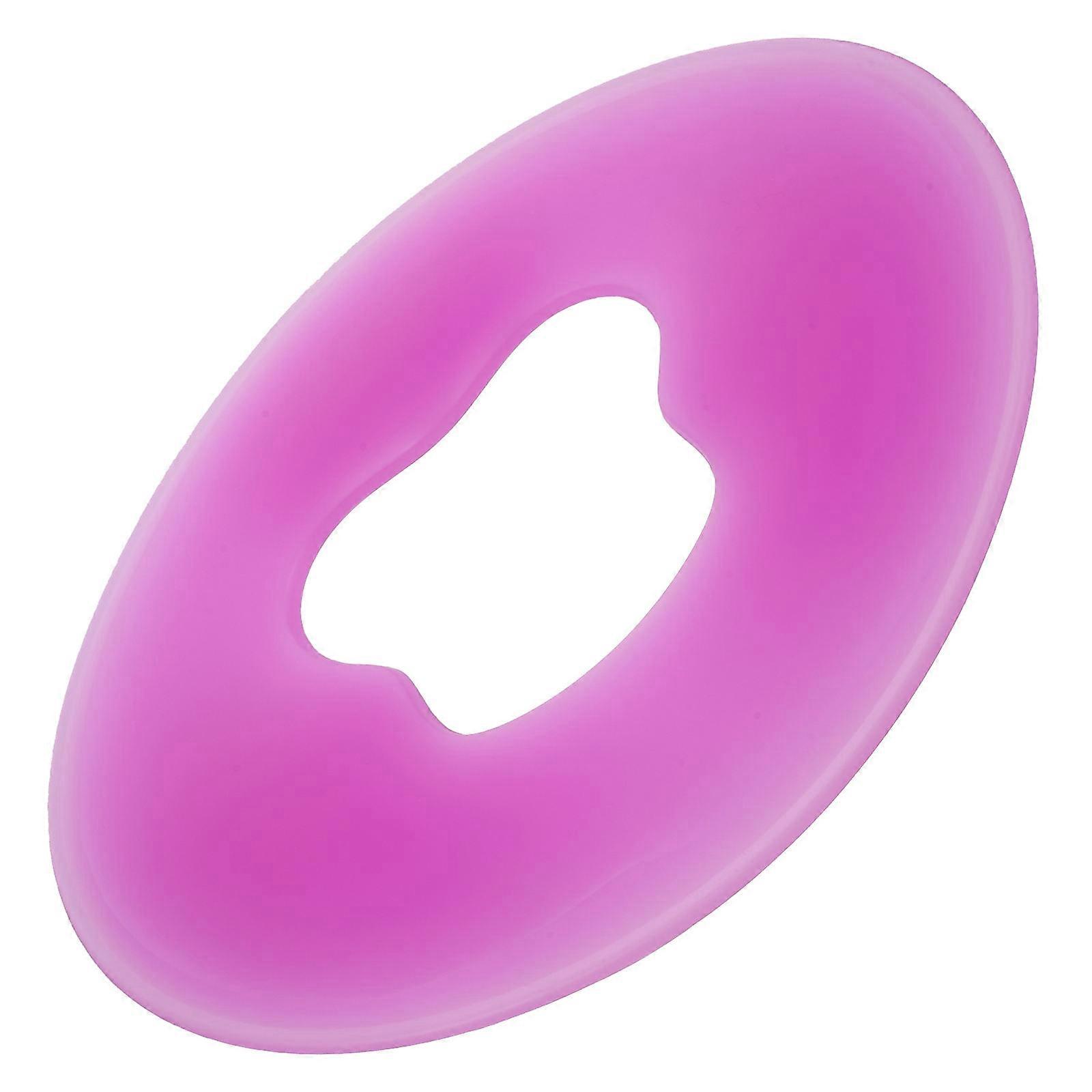Silicone Face Pillow U-Shaped Hole Pillow for Spa Use 1Pcs Purple