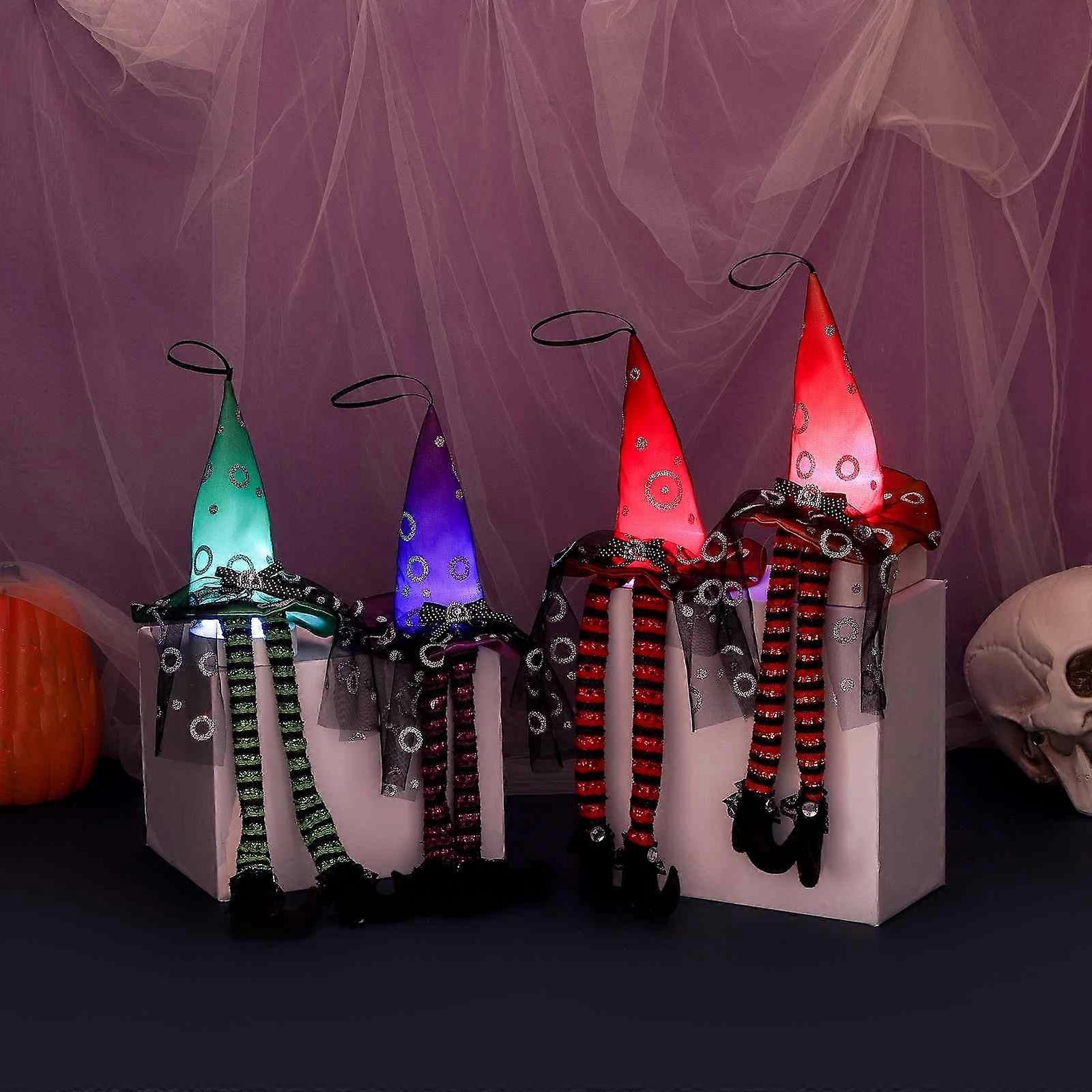 Jacenvly New House Decor Halloween Ghost Hanging Decoration with Light, Compatible with Fall Decor & Witch Props