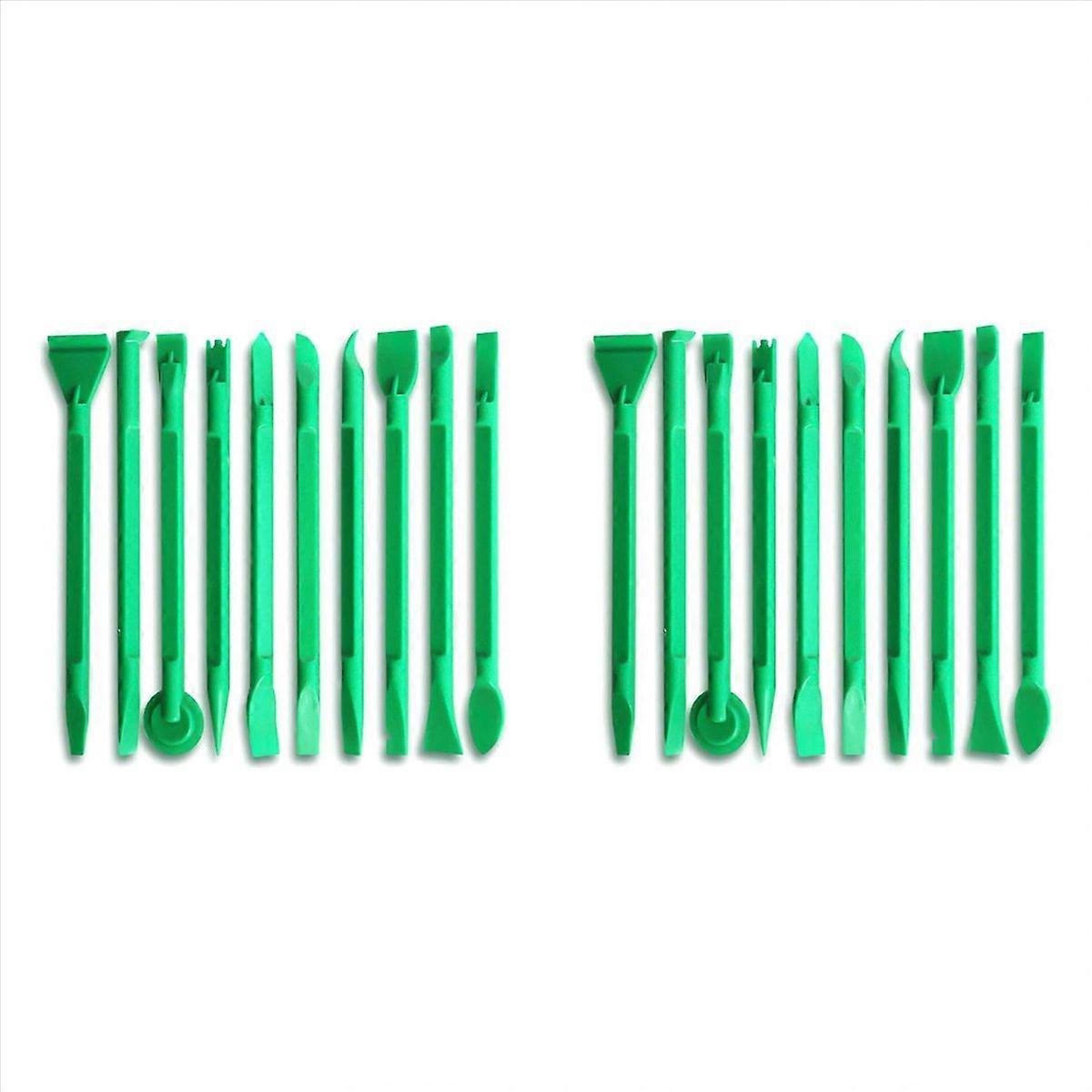 2X 10 in 1 Double Head Plastic Pry Opening Tool Spudger for Mobile Phone Laptop PC Assemble Disassem