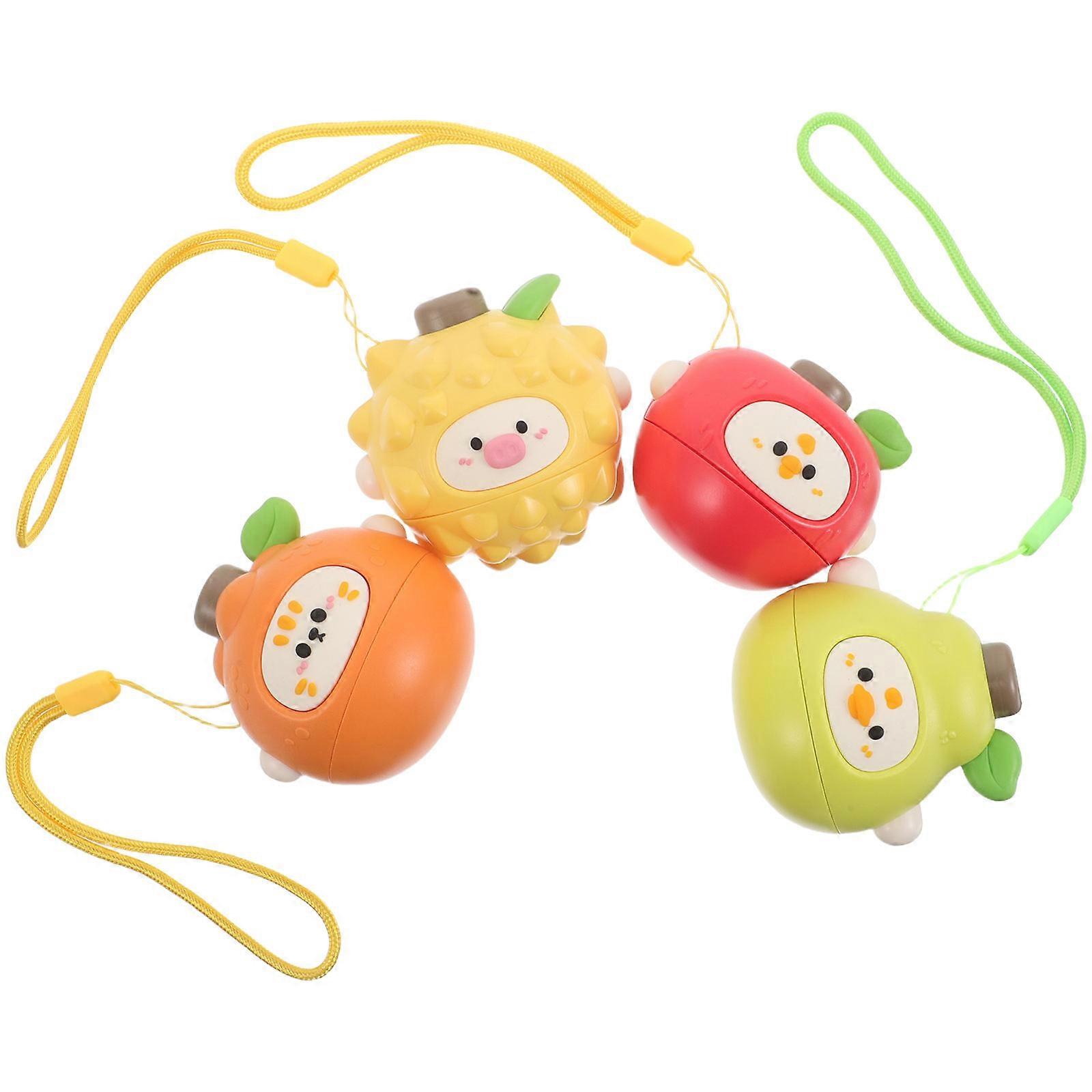 Fruits Spinning Tops Toy for Hand Eye Coordination Development 4Pcs