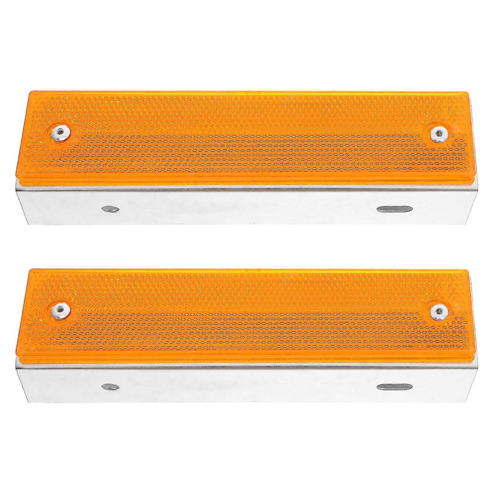 Road Sign Rectangle Reflective Road Sign for Traffic Safety 2Pcs Visibility Marker