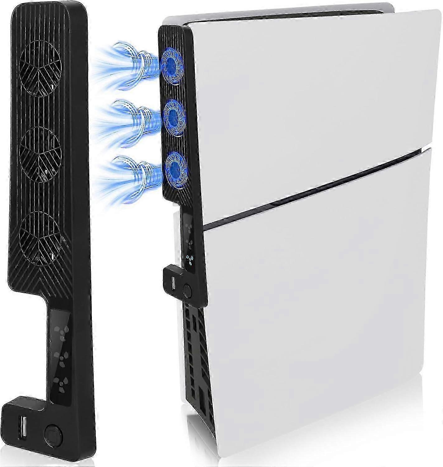 Wentylator chłodzący do konsoli Ps5 Slim, Chłodnica wentylatora Ps5 Slim ze światłem LED do płyty Ps5 i wersji cyfrowej, akcesoria Ps5 Slim