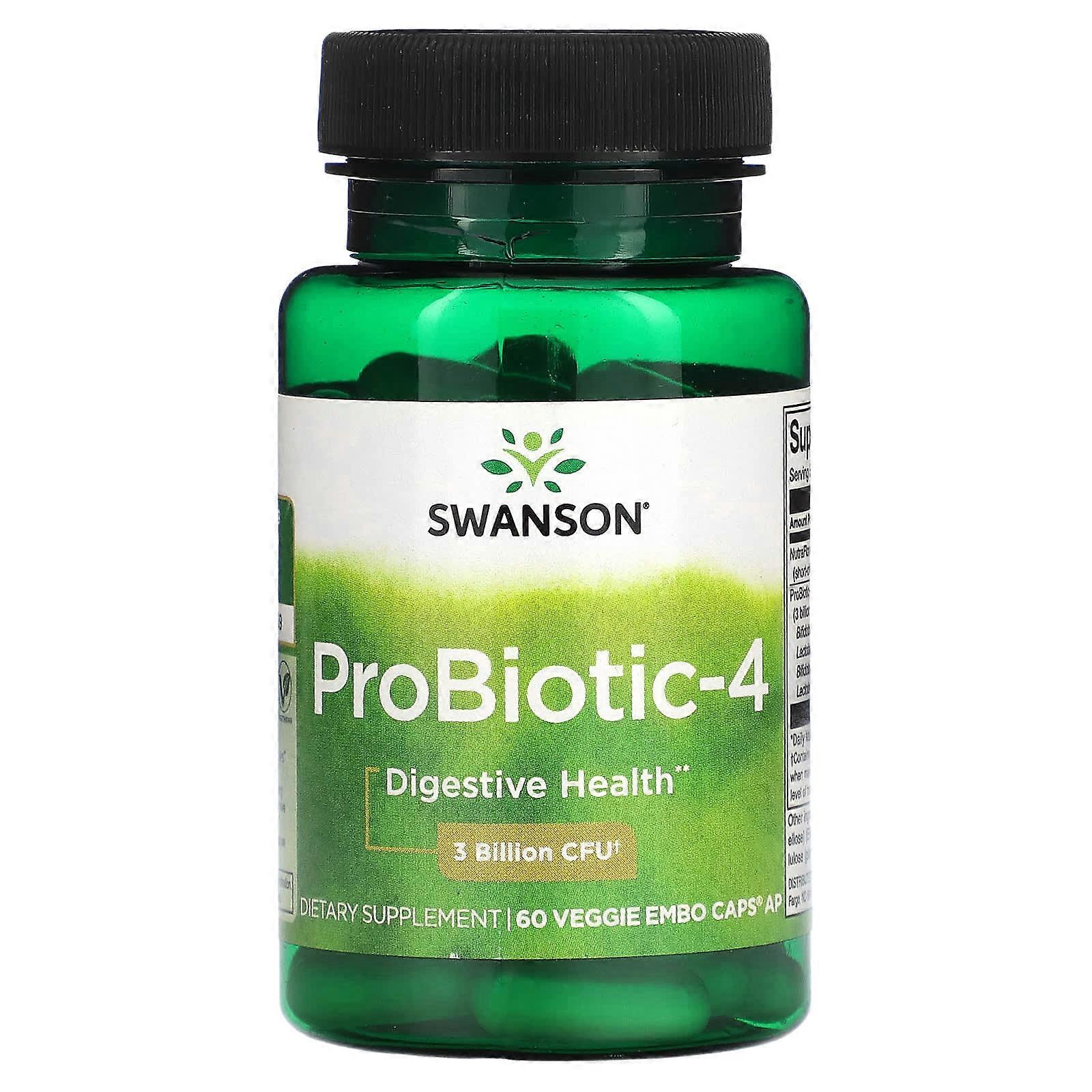 ProBiotic-4, 3 Billion CFU, 60 Veggie Embo Caps AP