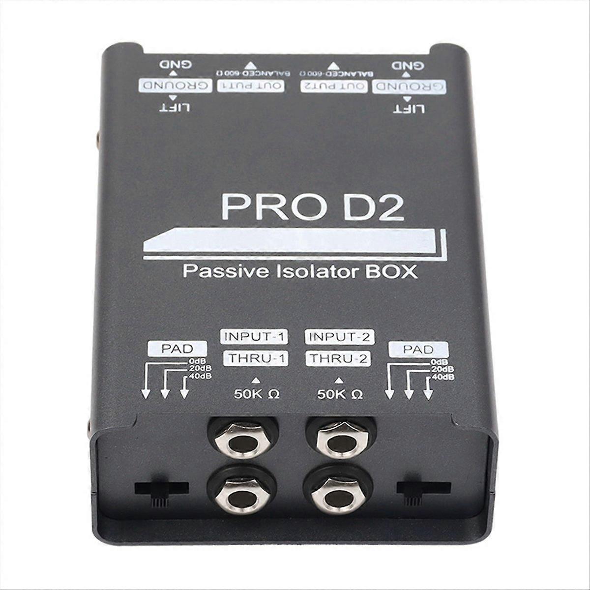 PRO D2 Dual-Channel 6.5 XLR Mixer Audio Isolator