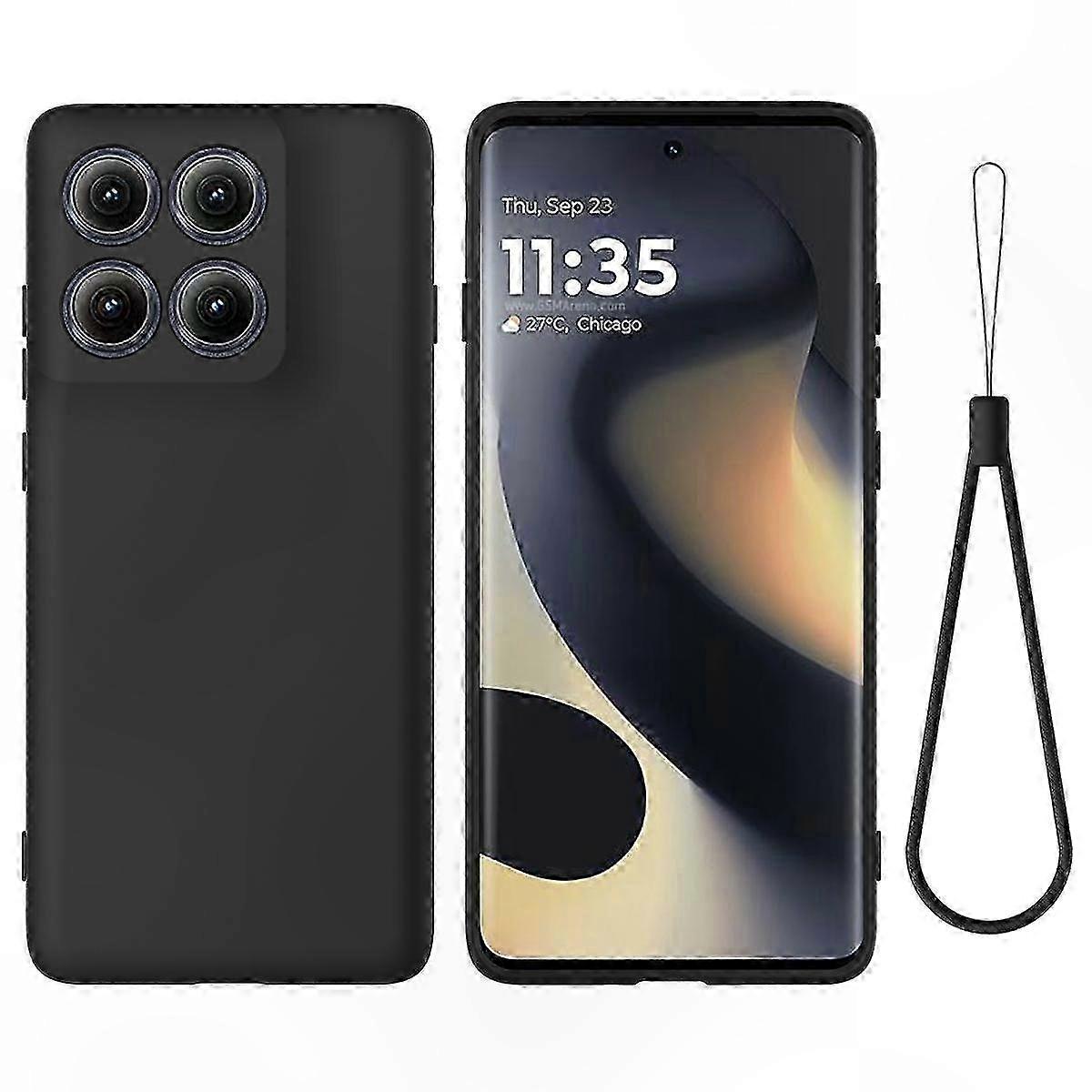 Silicone Full Coverage Drop-Resistant Phone Case in Solid Color Design