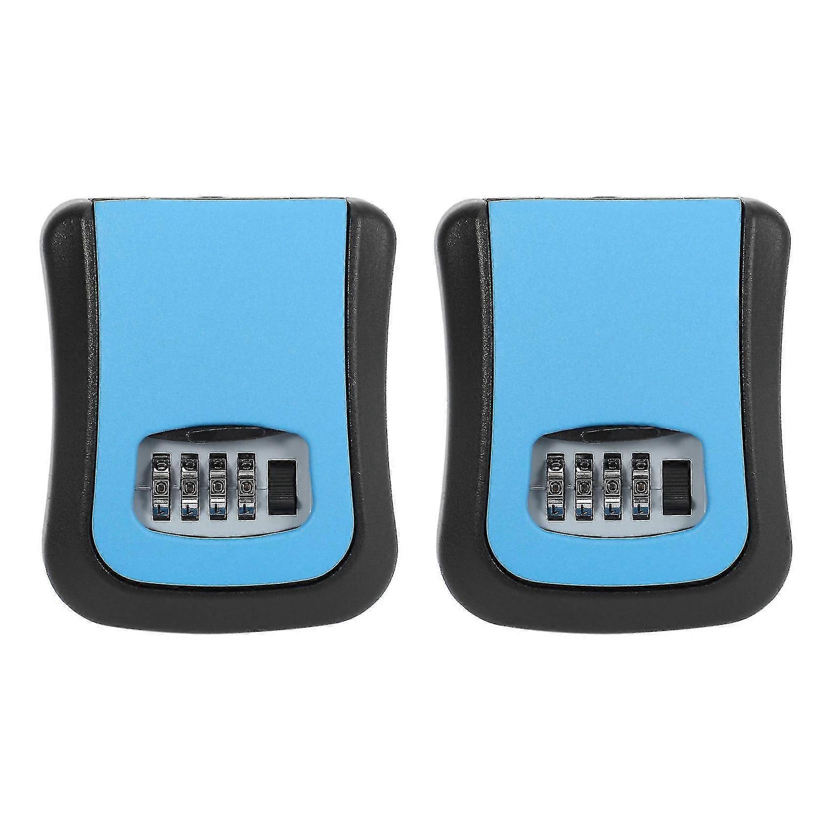 Blue Combination Key Lock Box Wall Mounted Zinc Alloy Key Box