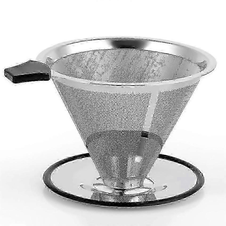 For Stainless Steel Cone Coffee Dripper Slow Drip Coffee Filter