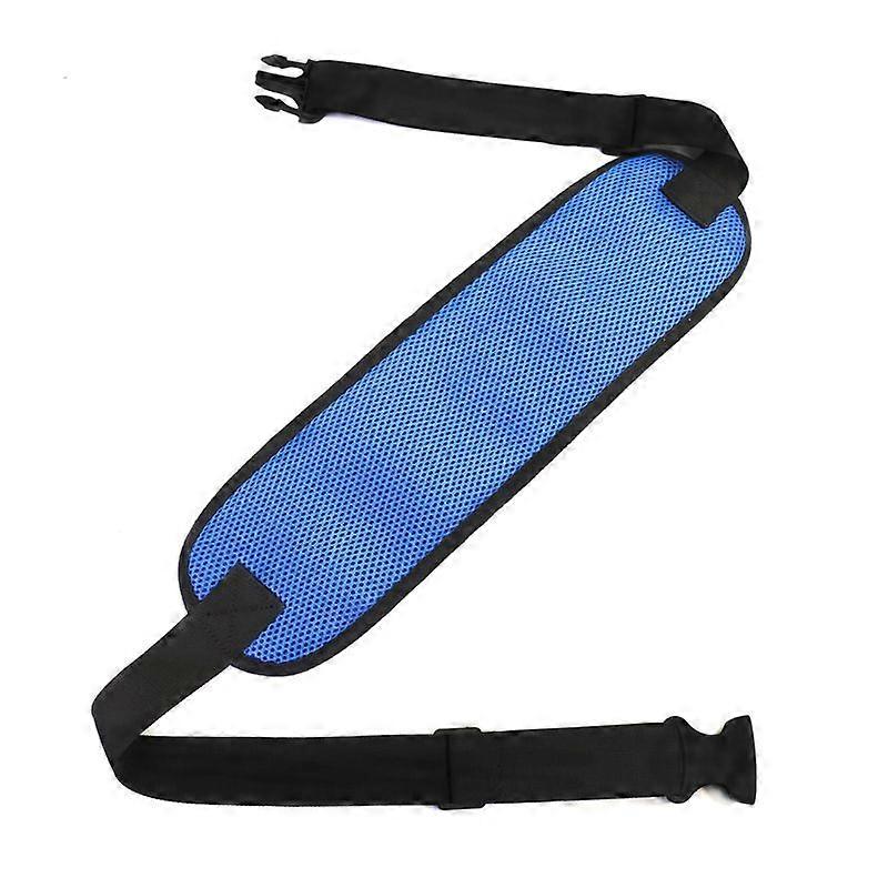 Wheelchair Restraint Belt Portable Breathable Non-slip Foam Pad Nylon Net Motorcycle Riding Safety Belt, Blue
