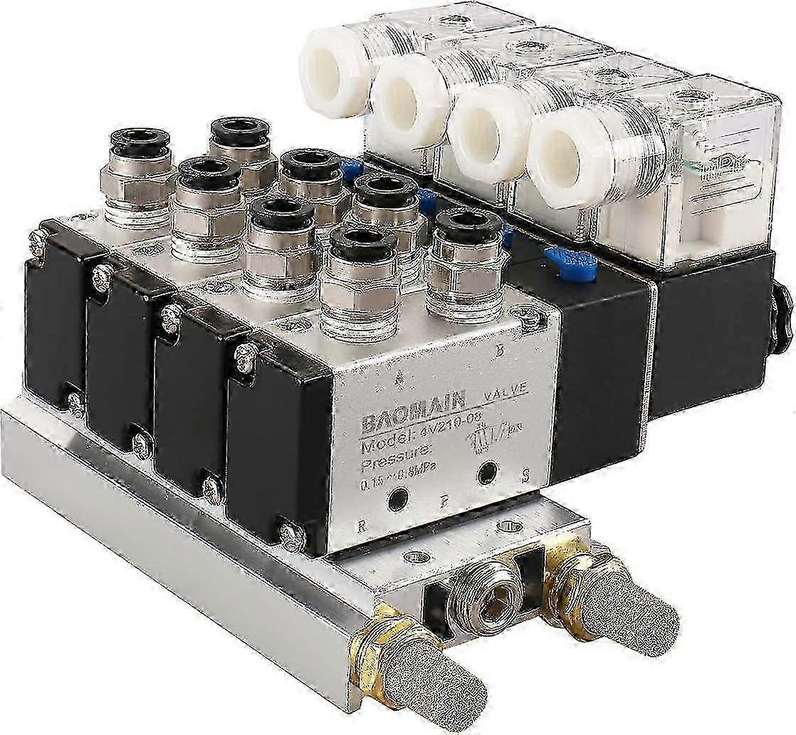 4 Integrated Solenoid Valve 4V210-08 DC 24V Single Head 2 Position 5 Way with New-Arrival