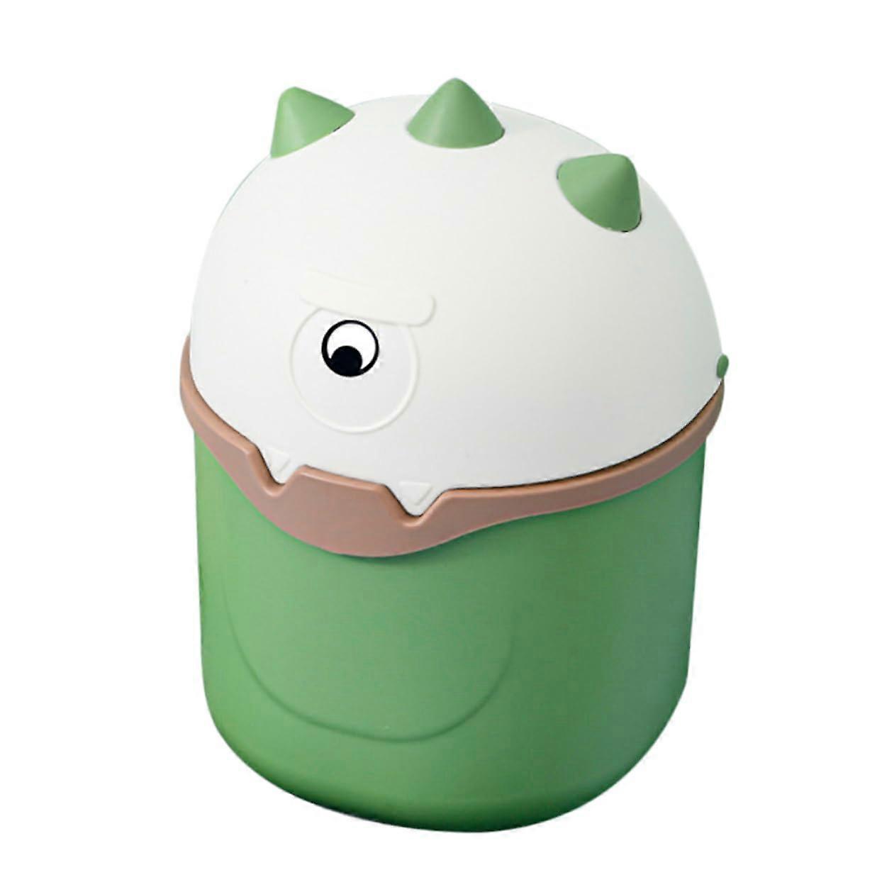 Decorative Mini Desktop Trash Can With Lid Small Garbage Container For Home Office Sturdy Plastic Waste Container