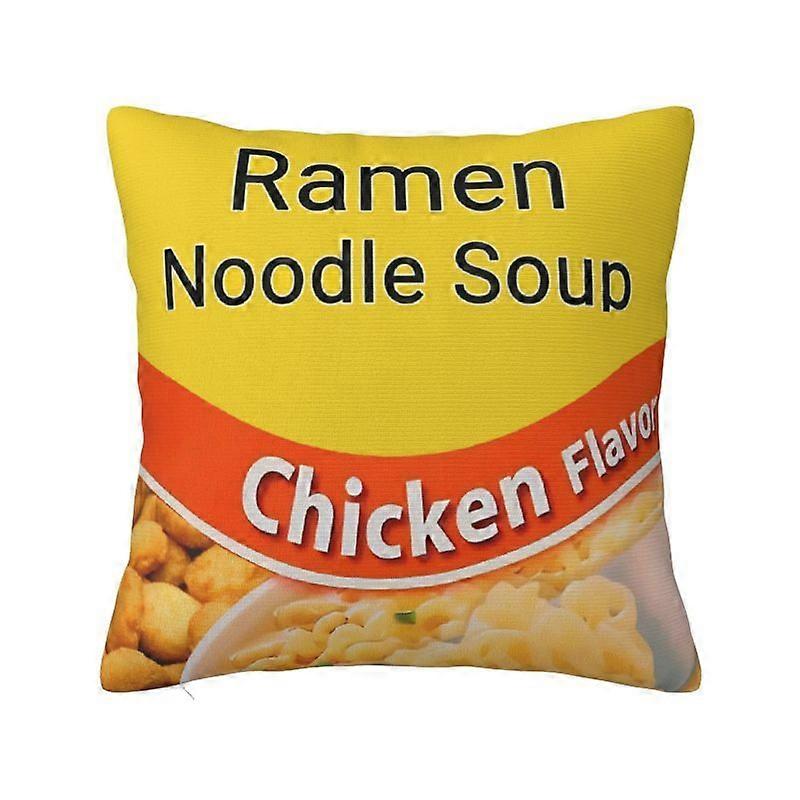 c907カスタムラーメンヌードルスープチキンフレーバークッションカバー45x45cm車の枕カバー寝室の装飾kjs907のためのソフトスロー枕カバー