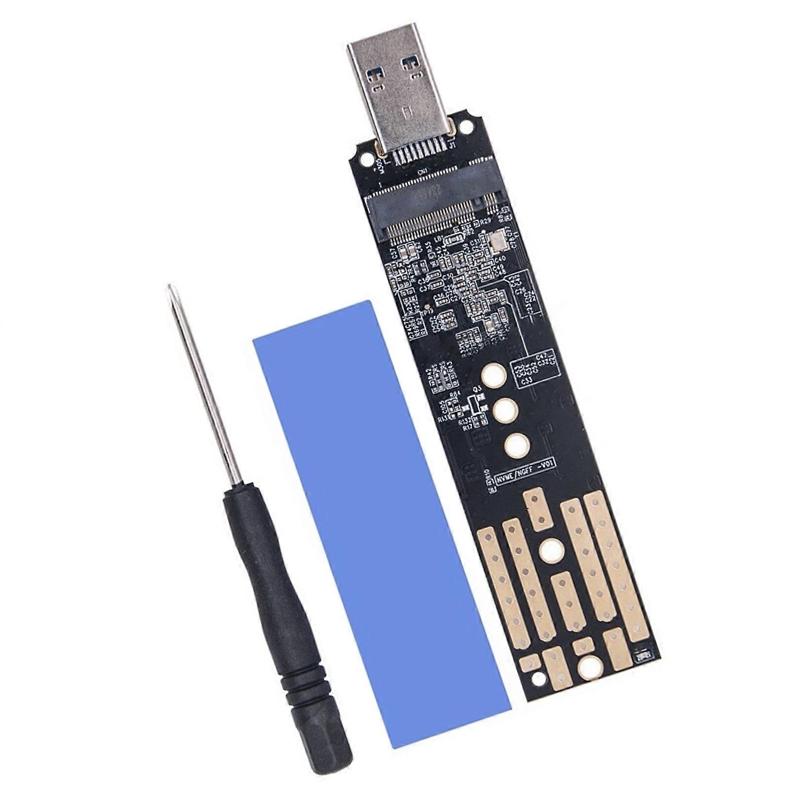External M.2 Hard Drive Cable External M.2 Drive Housing Type C/Type A Nvme External Case for 2230 2242 2260 2280 Multicolor