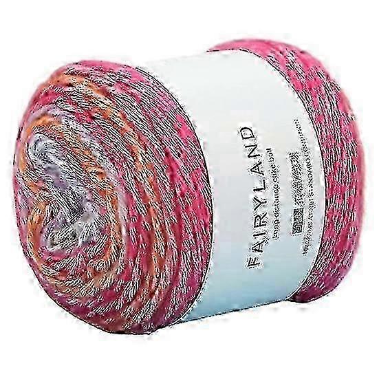 1 Roll Rainbow Gradient Color Flexible Woolen Yarn for DIY Knitting & Wovening at Home