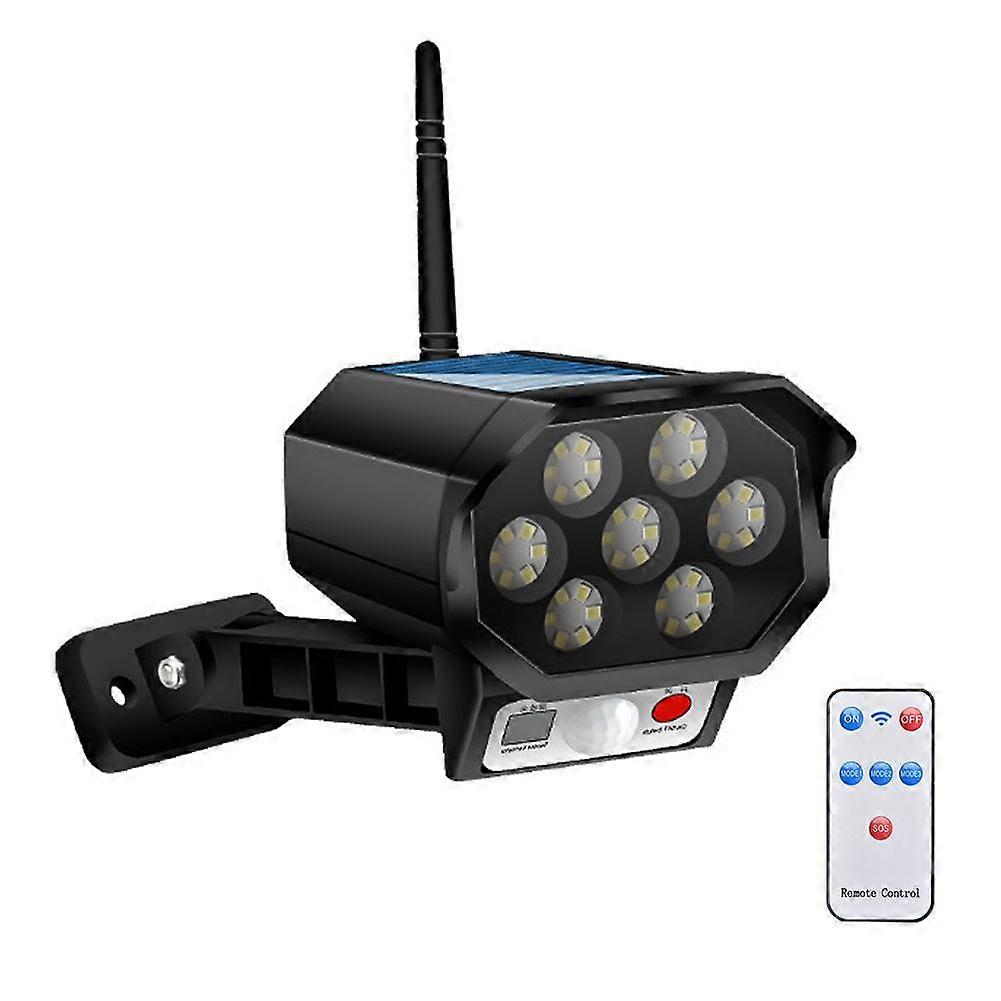 Solar Security Light with Motion Sensor 42LEDs Simulation Camera Remote Control Weatherproof Outdoor