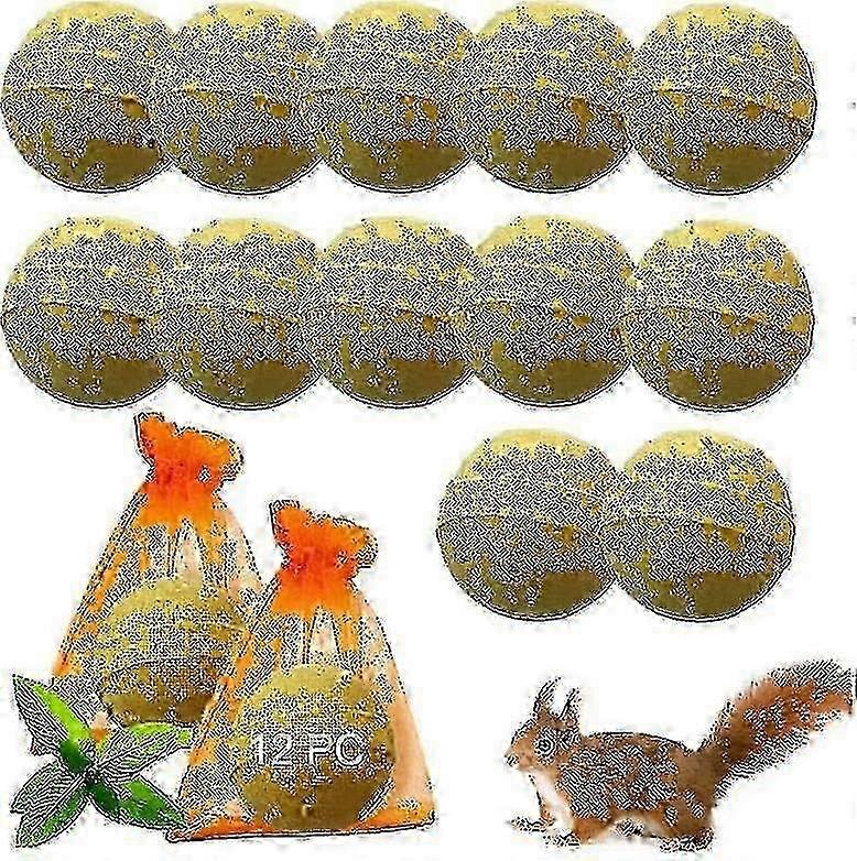 New Models Squirrel Repellent 12 Pack & Natural Mint Deterrent for Bird Feeders, Garden & Attic