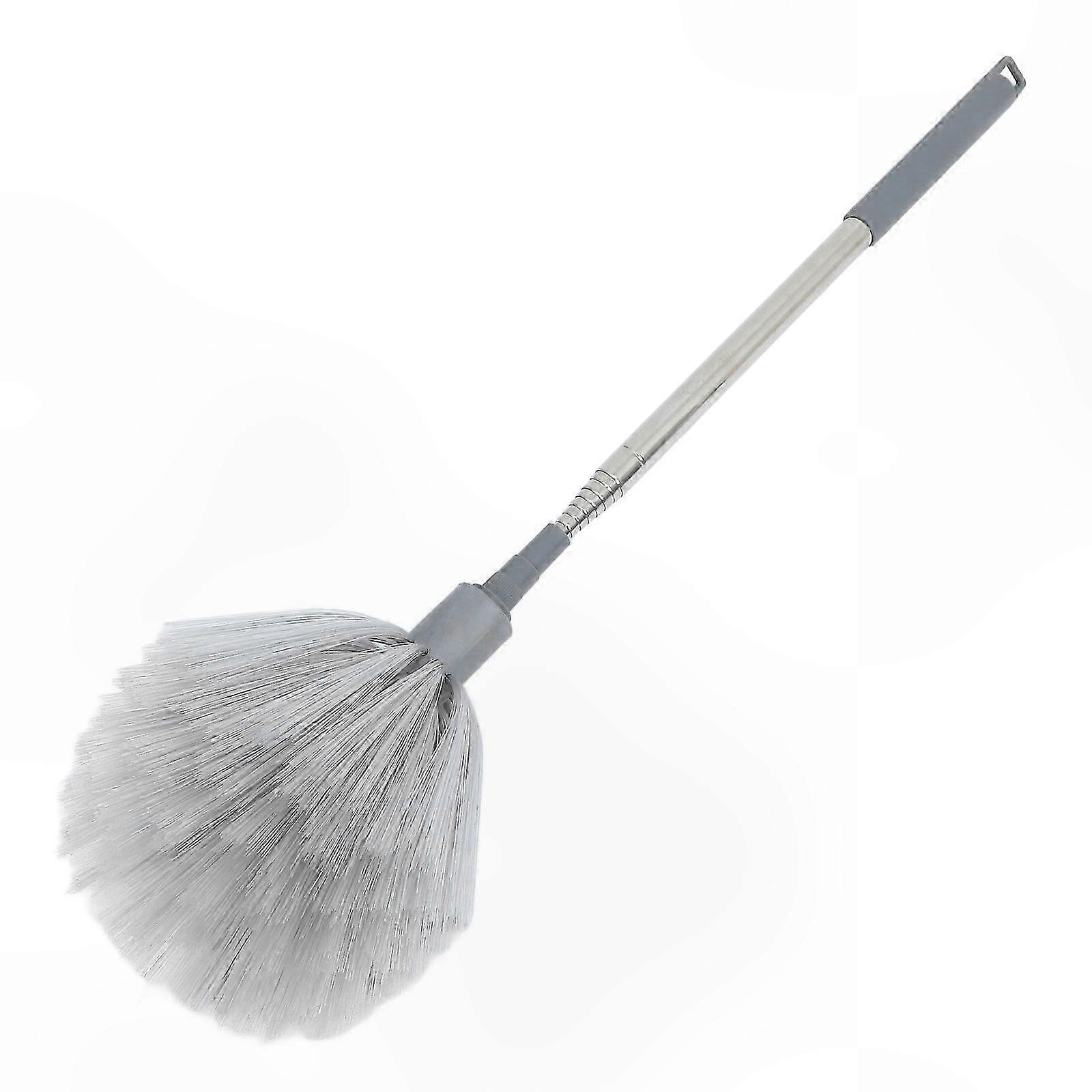 Extendable Ceiling Duster with Washable Head for High Ceilings, Fans, and Cobwebs, Reusable Long Handle Home Cleaning Tool, Gray