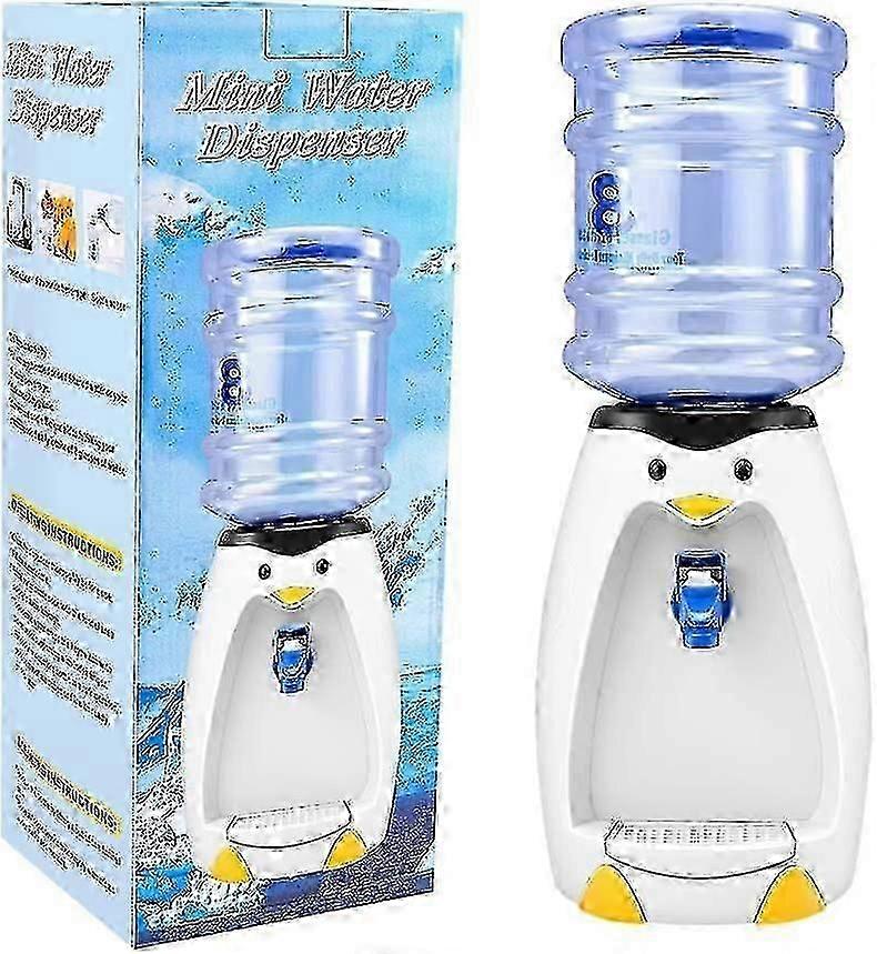 2.5L Mini Penguin Water Dispenser with 8 Drinking Glasses - For Dormitory