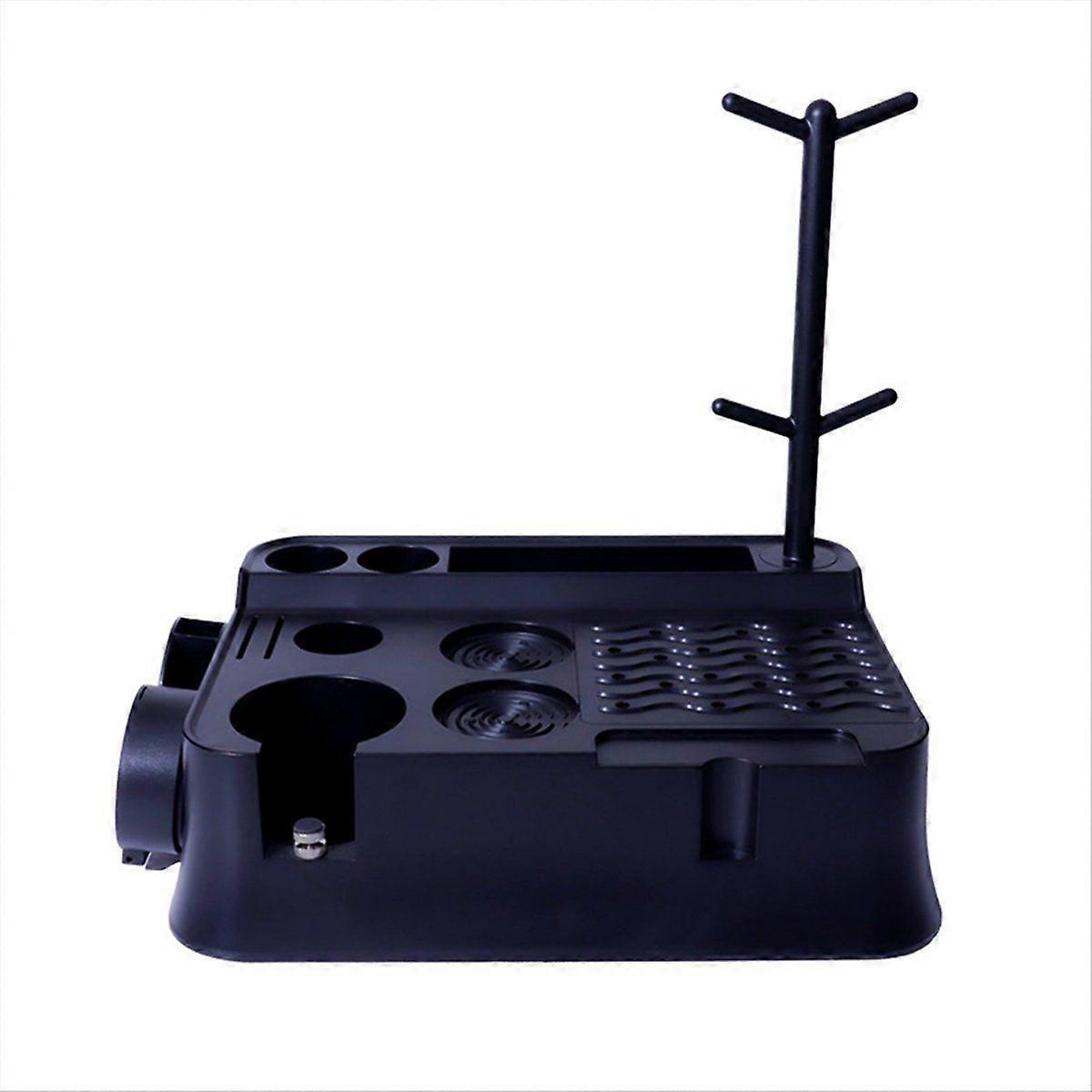 Espresso Tamping Station Espresso Organizer Box Multifunctional Handle Coffee Grounds Box Organzier