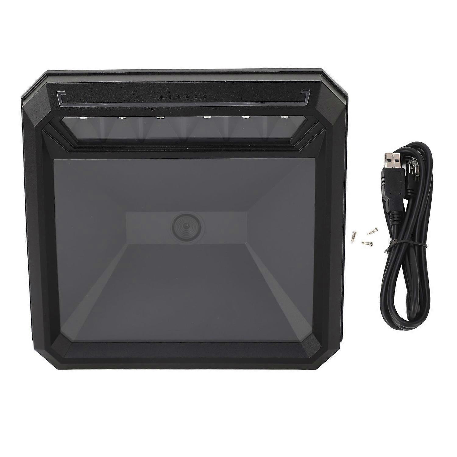 2D 1D QR Barcode Scanner Hands Free Desktop USB Automatic 1D Barcode Code Reader for Shop