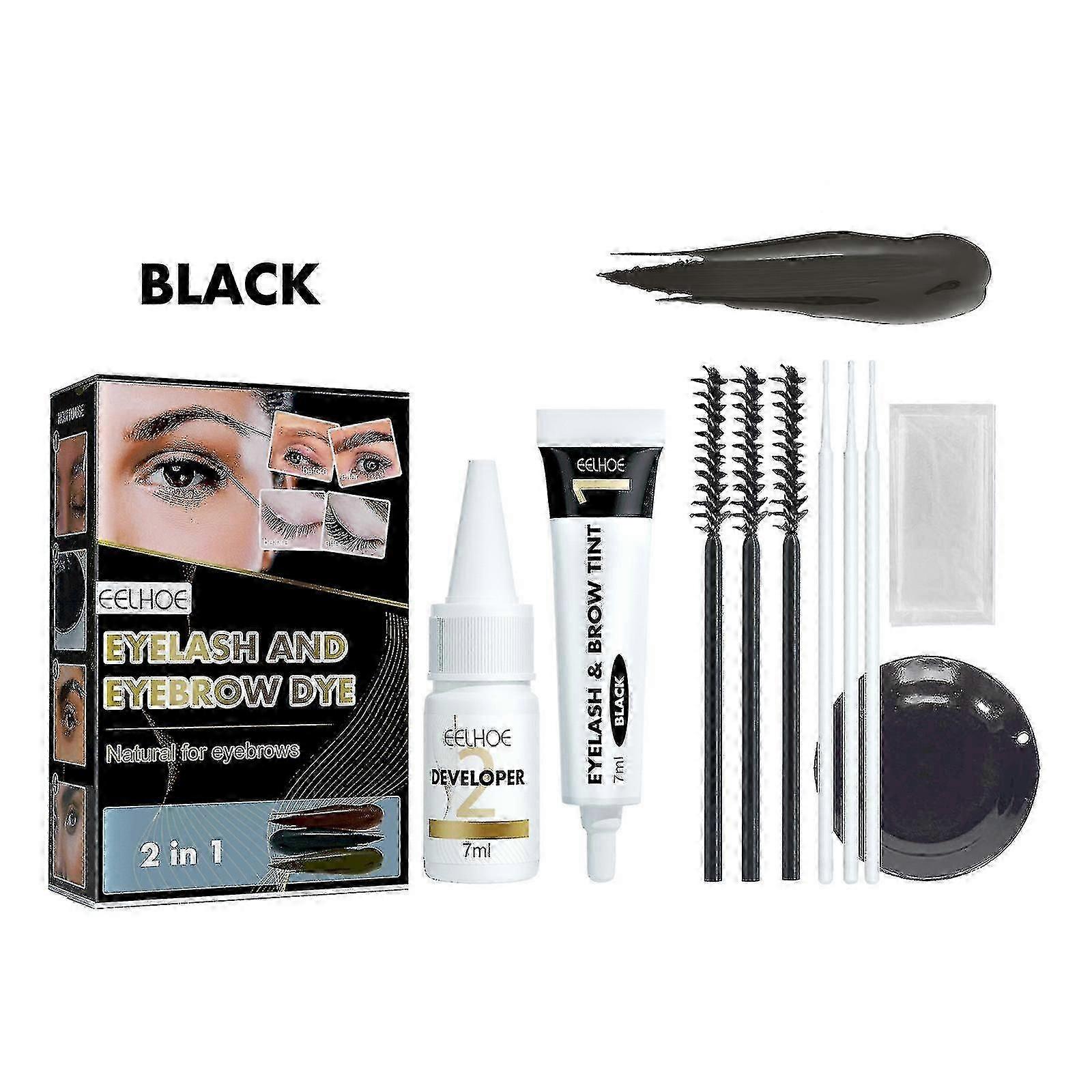 Eelhoe Eyebrow And Eyelash Dyeing Set Two-in-one Eyelash Eyelash Dyeing Set -3418259847272