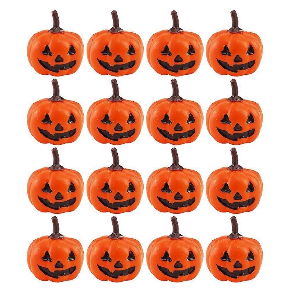 16pcs Artificial Pumpkins Plastic Pumpkins Simulation Small Pumpkins for Halloween