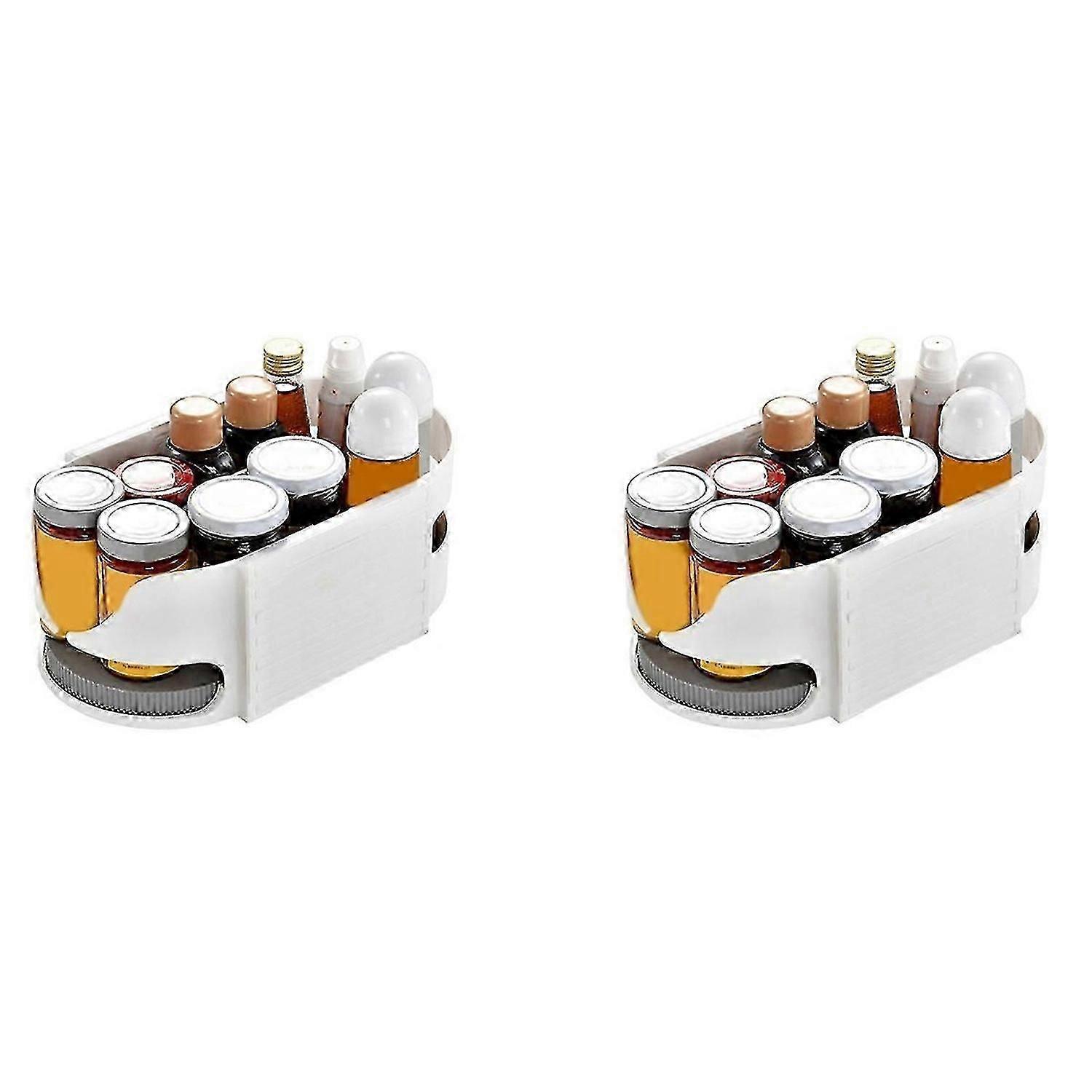 Combinable Lazy Turntable Organizer, Rotating Shelves for Kitchen