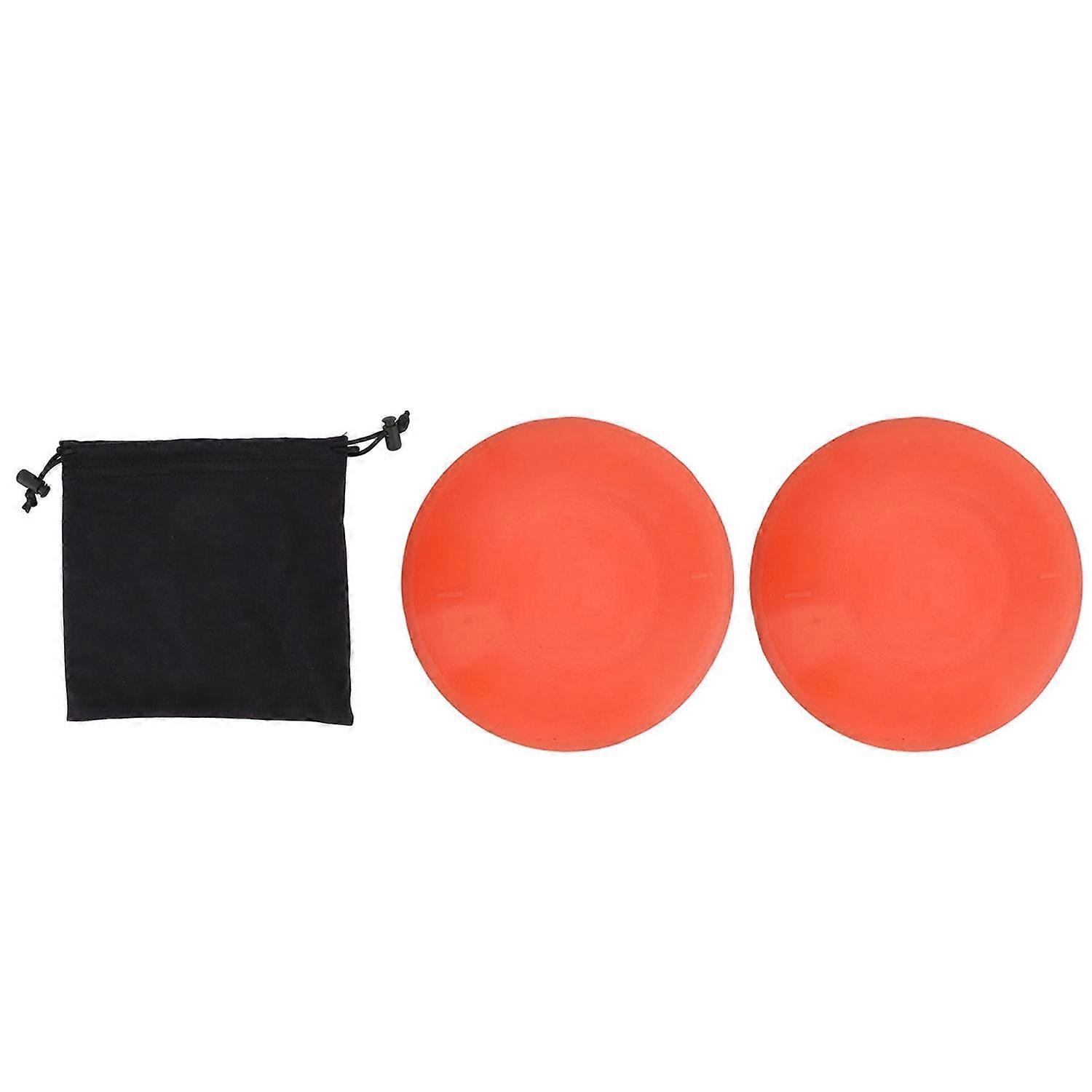 2Pcs Golf Force Pads Orange Rubber Reusable Skill Improvement Enhanced Control Golf Putting Trainer 