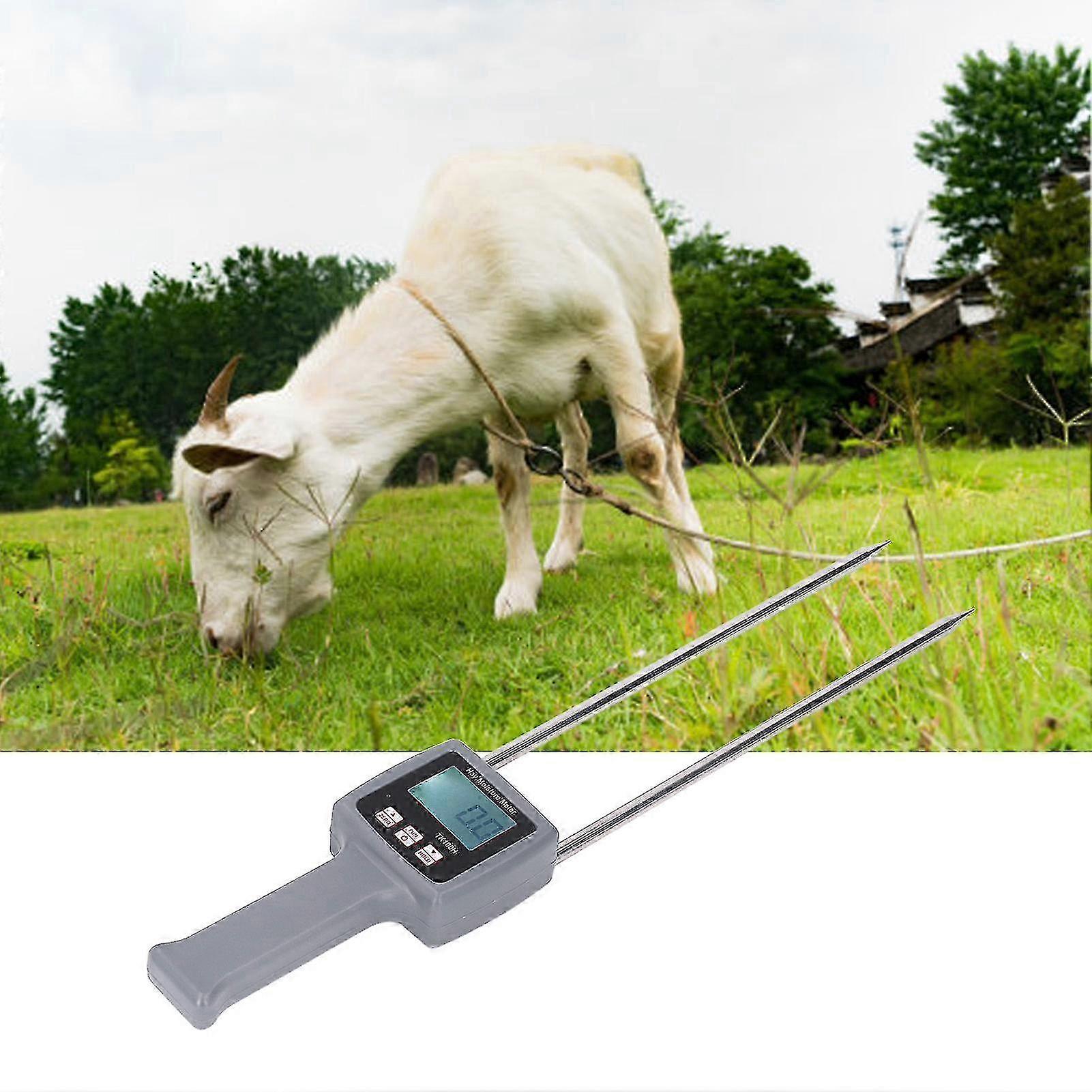 Hay Moisture Meter ABS Housing Digital Display Handheld Multifunctional Portable Hay Moisture Tester
