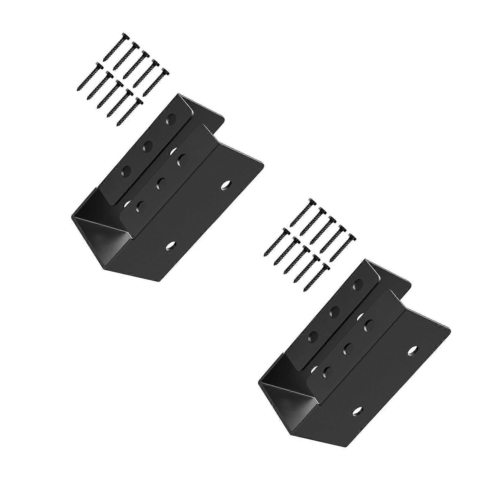 2Pcs Multipurpose Adjustable Deck Railing Bracket Concealed Support Beam Hanger Flange Joist Hanger Bracket Connector Multicolor