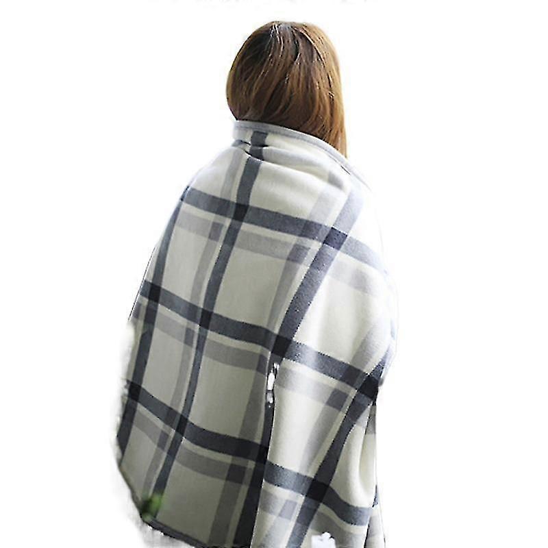 Double-layer Lazy Shawl Blanket Moisture Absorption Heating Warm Blanket Office Home Leisure Multi-purpose Nap Single Blanket