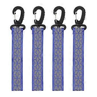 4pcs Wearable Reflective Strap Key Clip Fast Removal Design For Jogging Camping Enhances Nighttimes Roadside Protections  Yellow