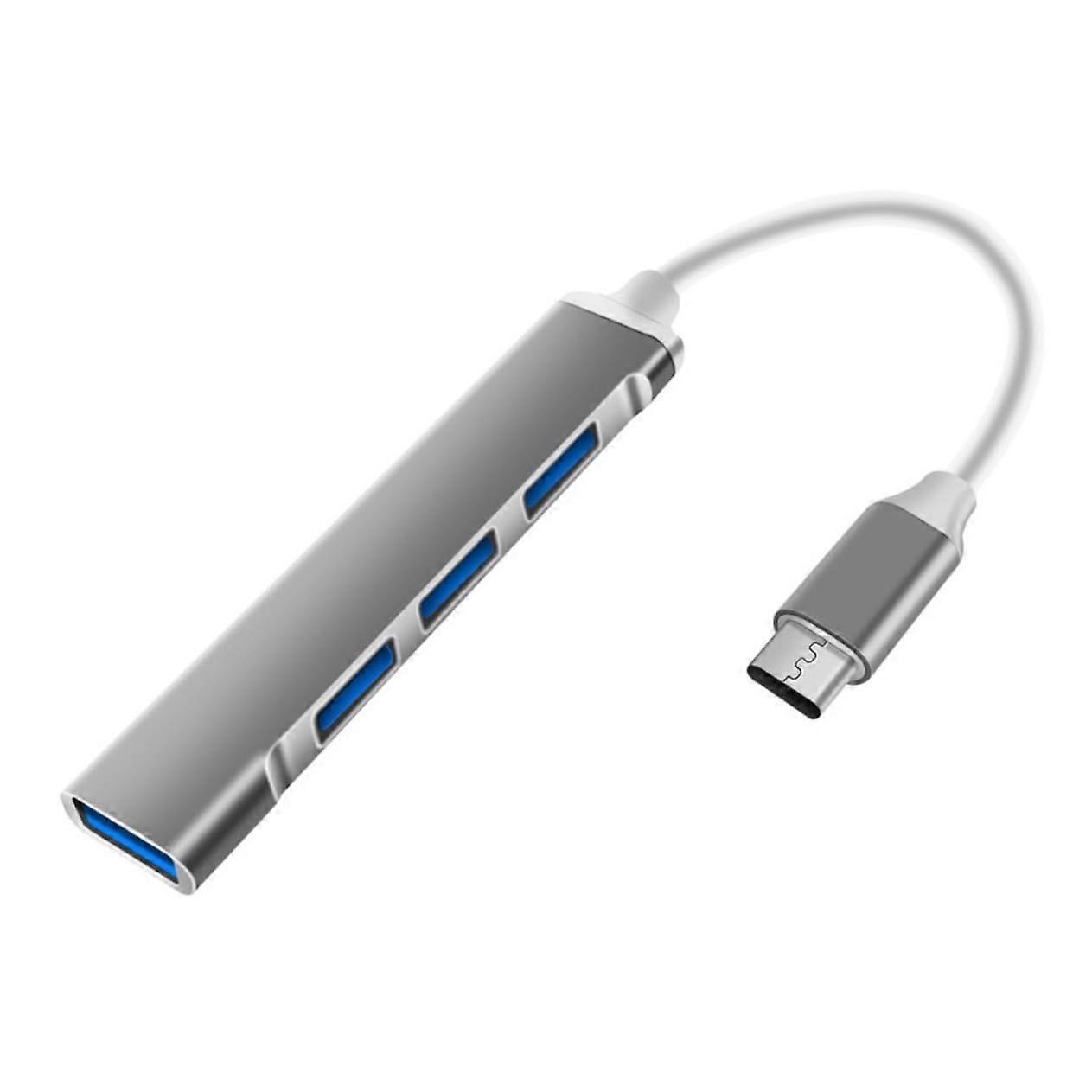 USB C Hub Docking Station Aluminum Alloy Adapter with Multiple Ports for Laptop and Tablet Data Transfer