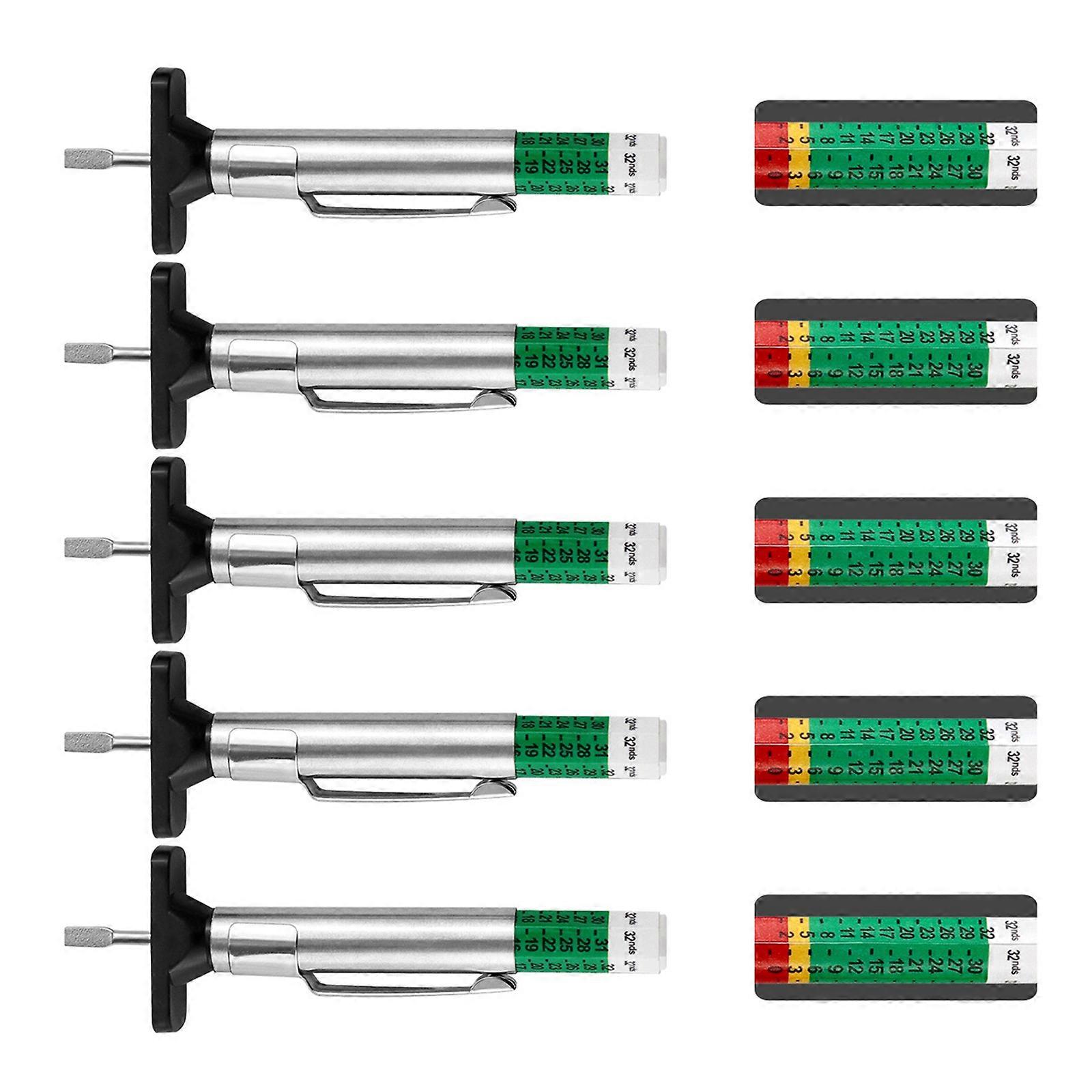 25mm Car Tyre Measurement Pen Universal Tire Treads Pattern Depth Thickness Gauges Tire Depth Gauges Multicolor