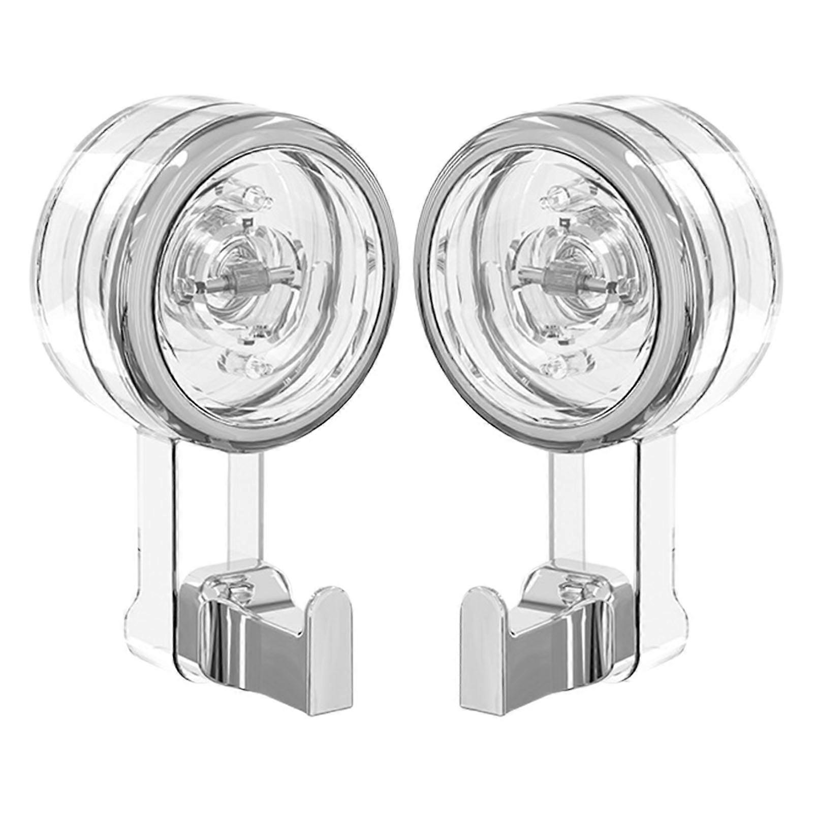 Μοντέρνο σαφές κλιπ γάντζου βεντούζας 2 τεμάχια σετ για την αποθήκευση προμηθειών μπάνιου και κουζίνας Εύκολη εγκατάσταση Αξεσουάρ σαφές